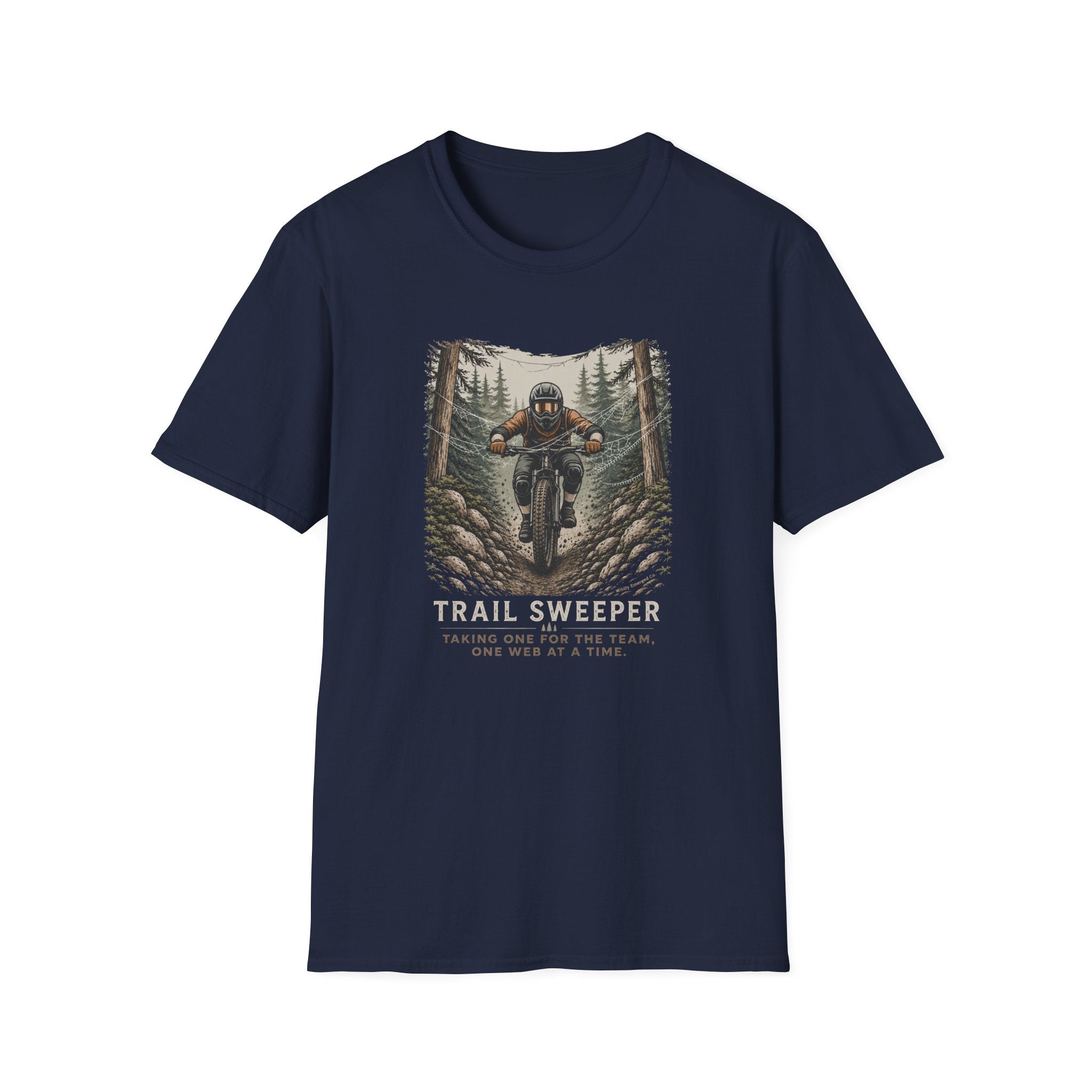 Trail Sweeper Mountain Biker Graphic Tee