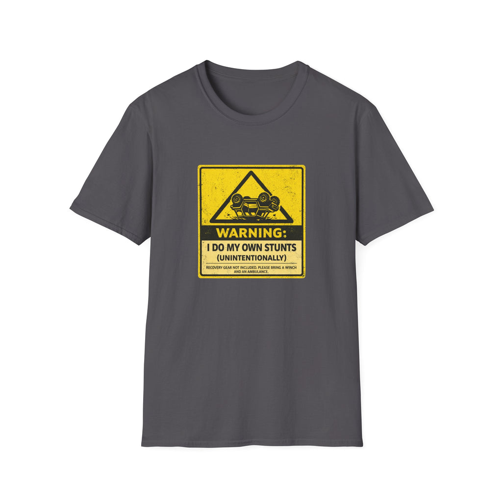 "Warning: I Do My Own Stunts (Unintentionally)" Vintage Warning Sign