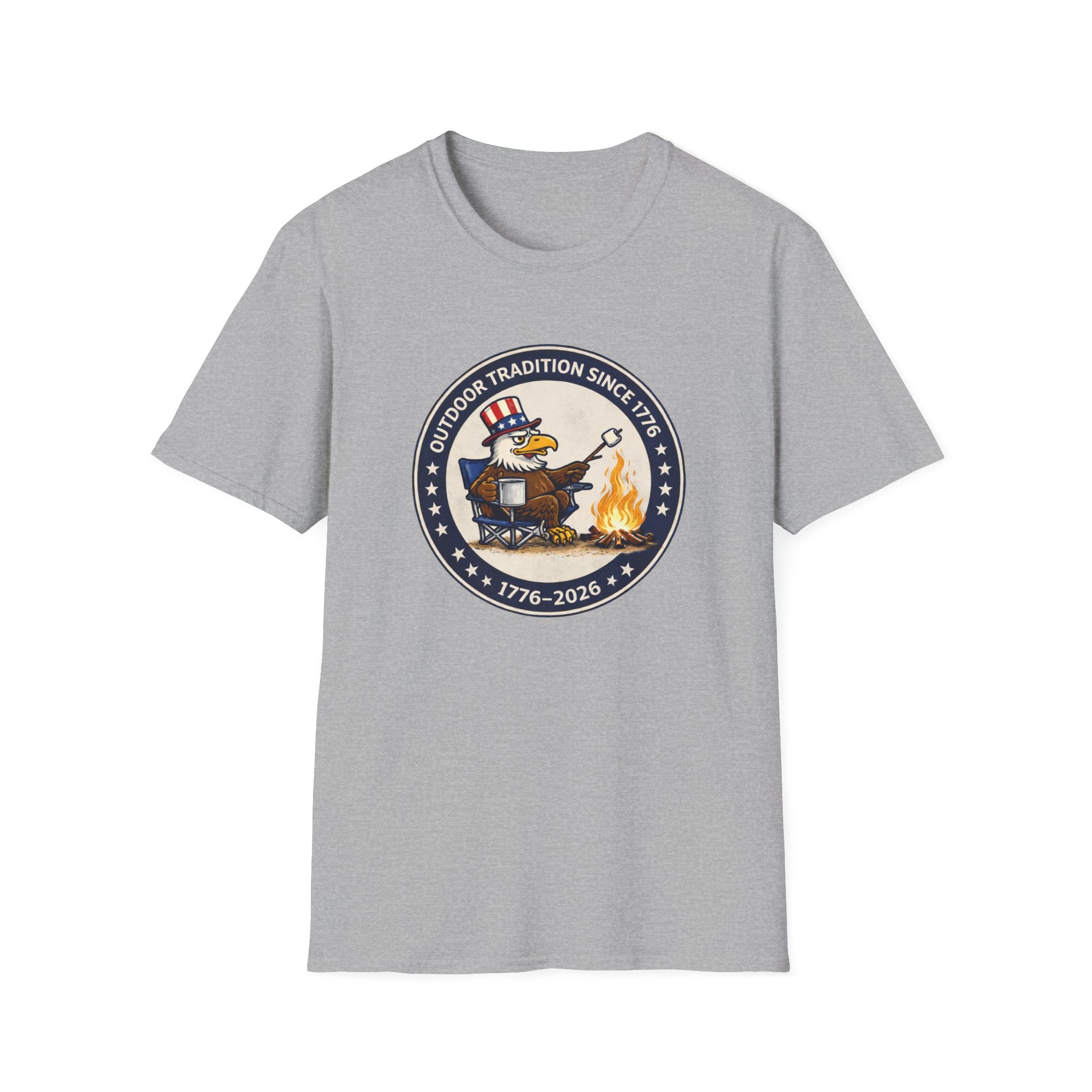 Patriotic Eagle Campfire — “Outdoor Tradition Since 1776”