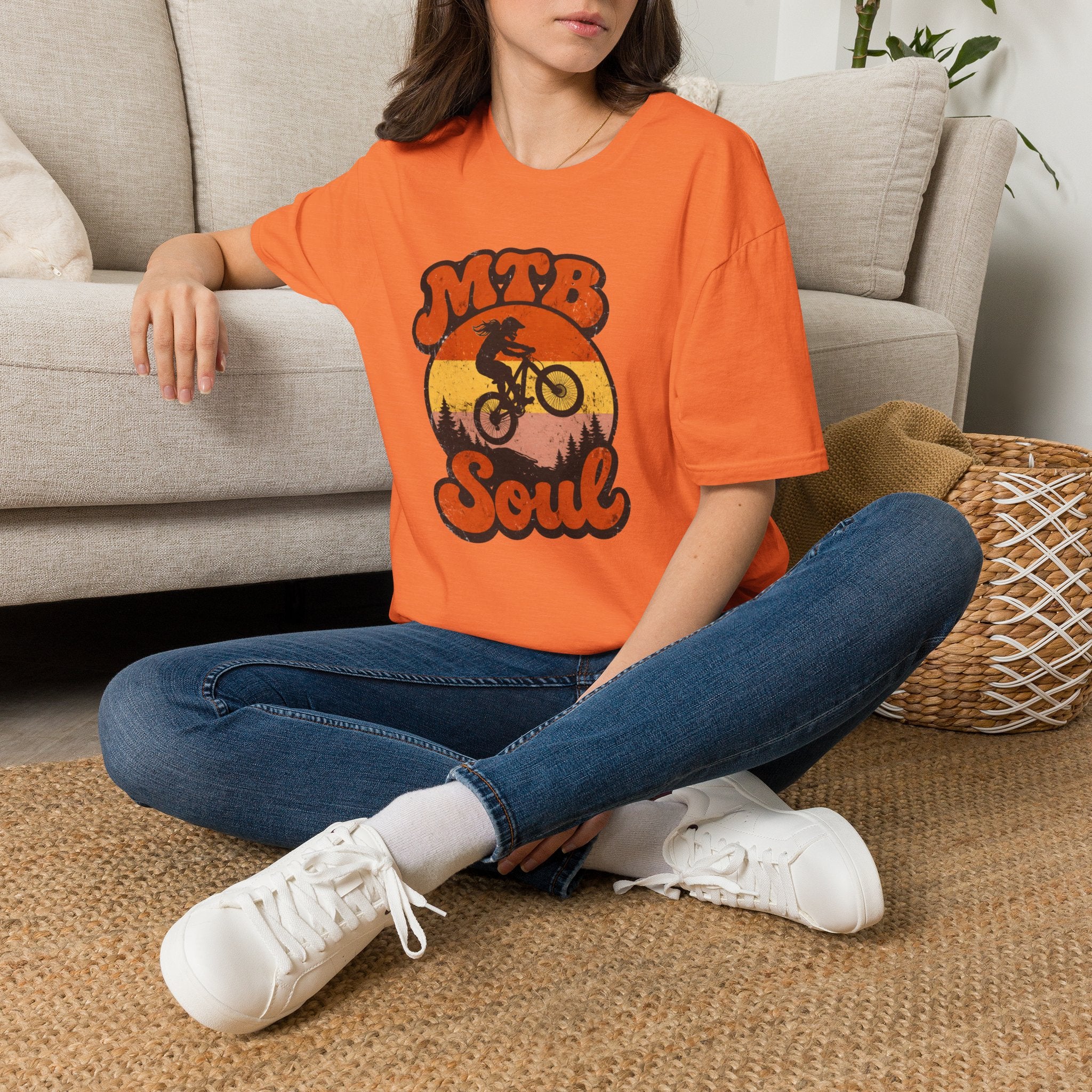 MTB Soul Mountain Bike — Retro Sunset Trail Rider Tee