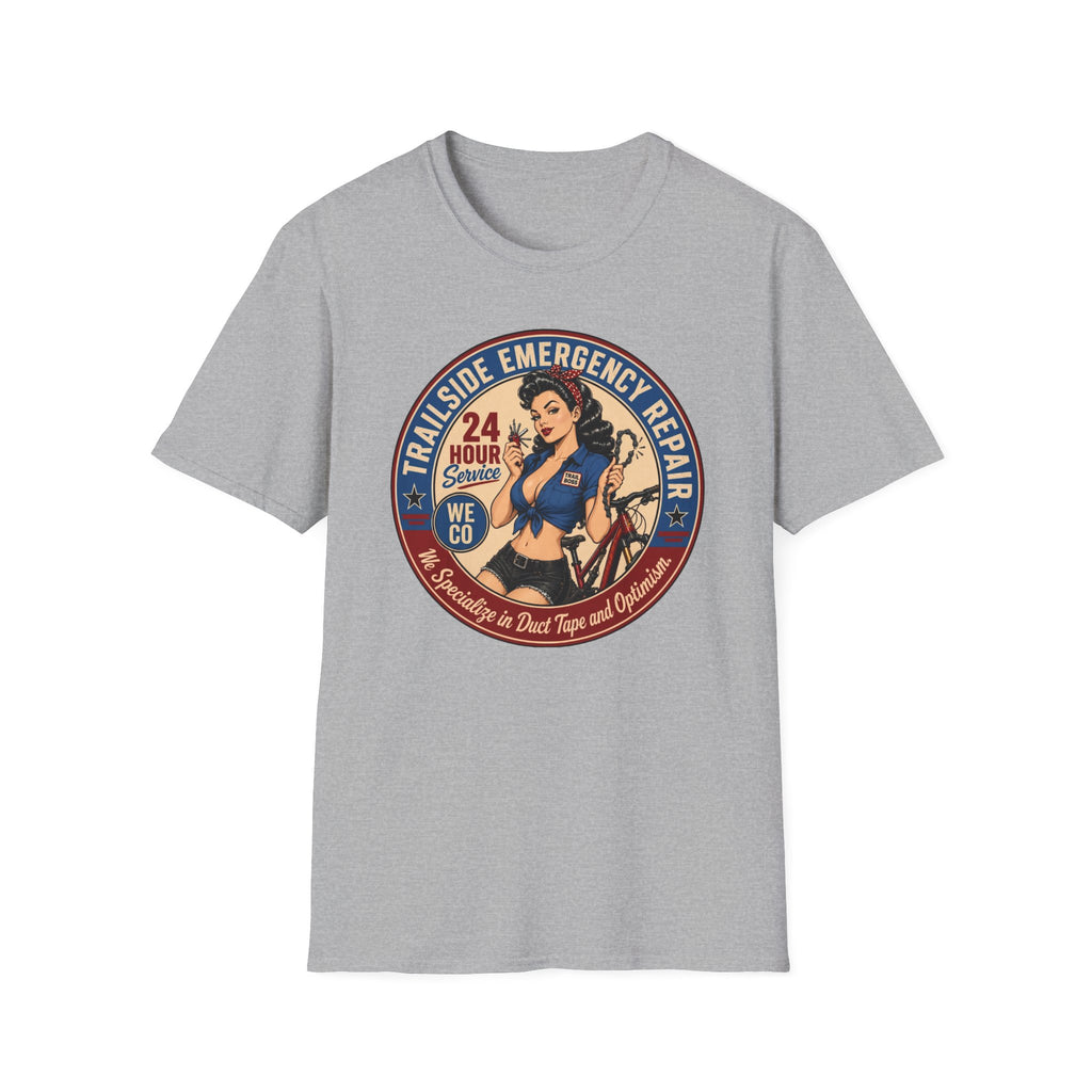 Trailside Emergency Repair — 24 Hour Service Pin-Up Graphic Tee