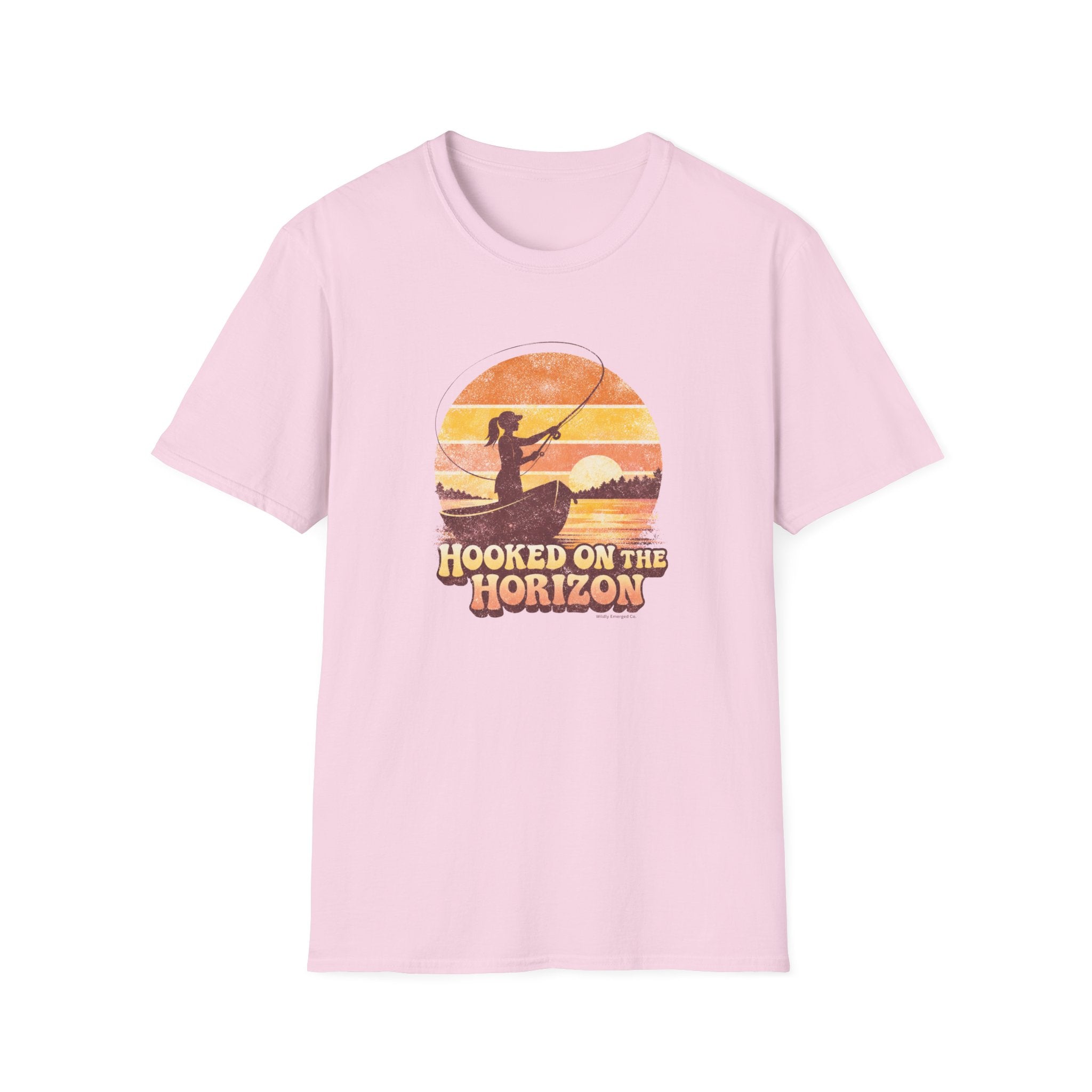 "Hooked on the Horizon" Sunset Angler Tee
