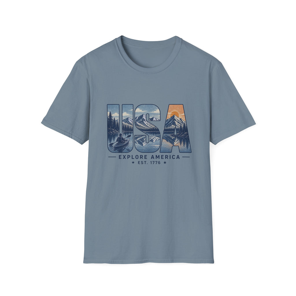 USA Explore America — Vintage National Parks Graphic Tee