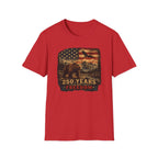 Bear & Eagle American Flag — "250 Years Freedom" Vintage Patriotic Tee