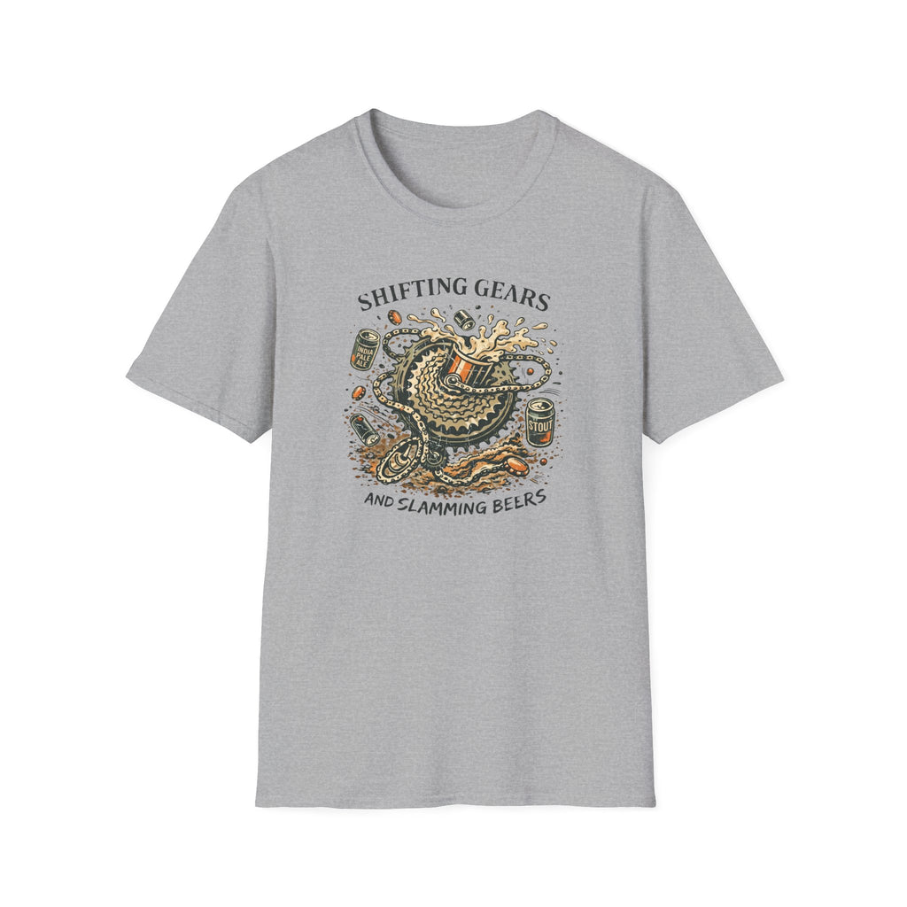 Shifting Gears — Vintage Motorcycle & Beer Adventure Tee