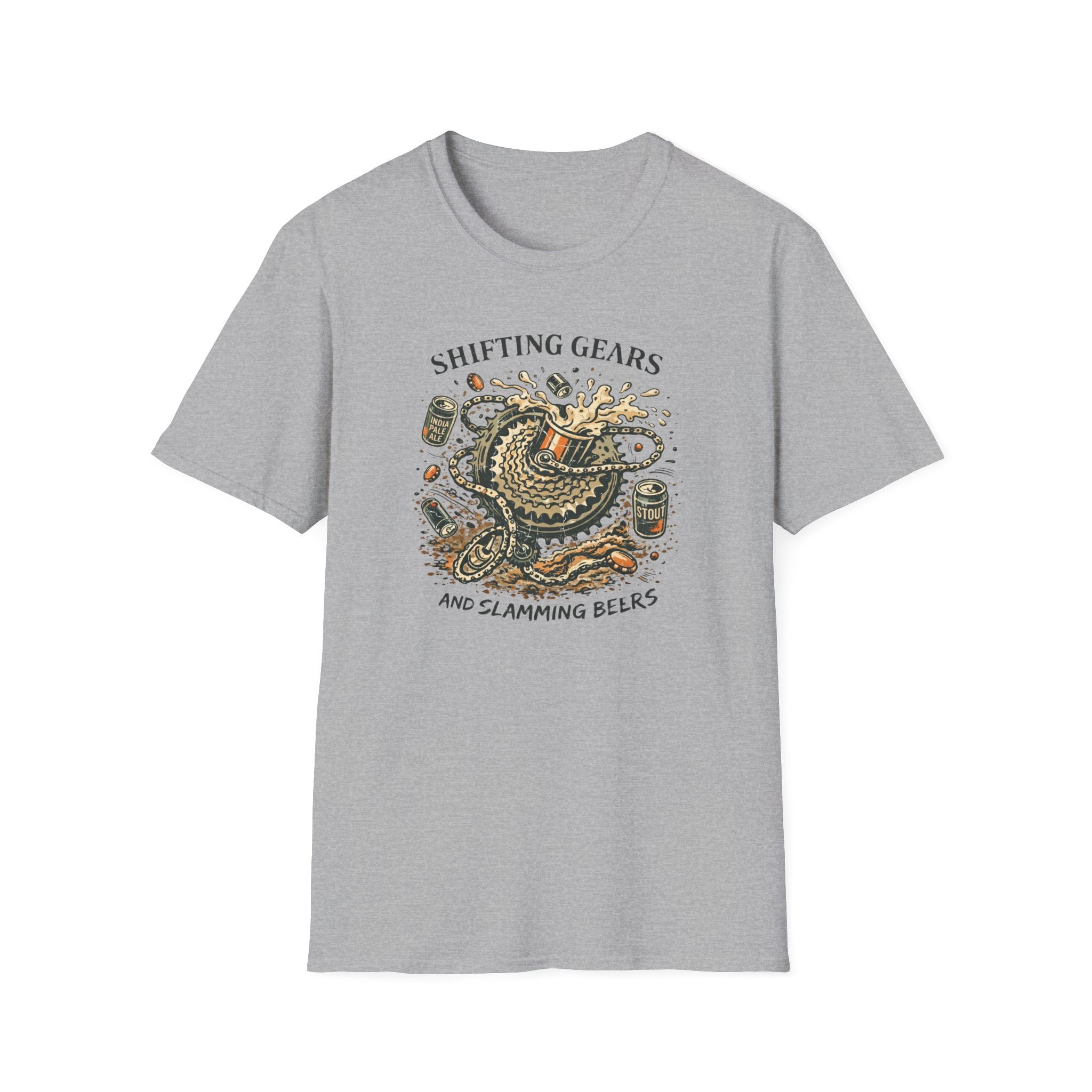 Shifting Gears — Vintage Motorcycle & Beer Adventure Tee