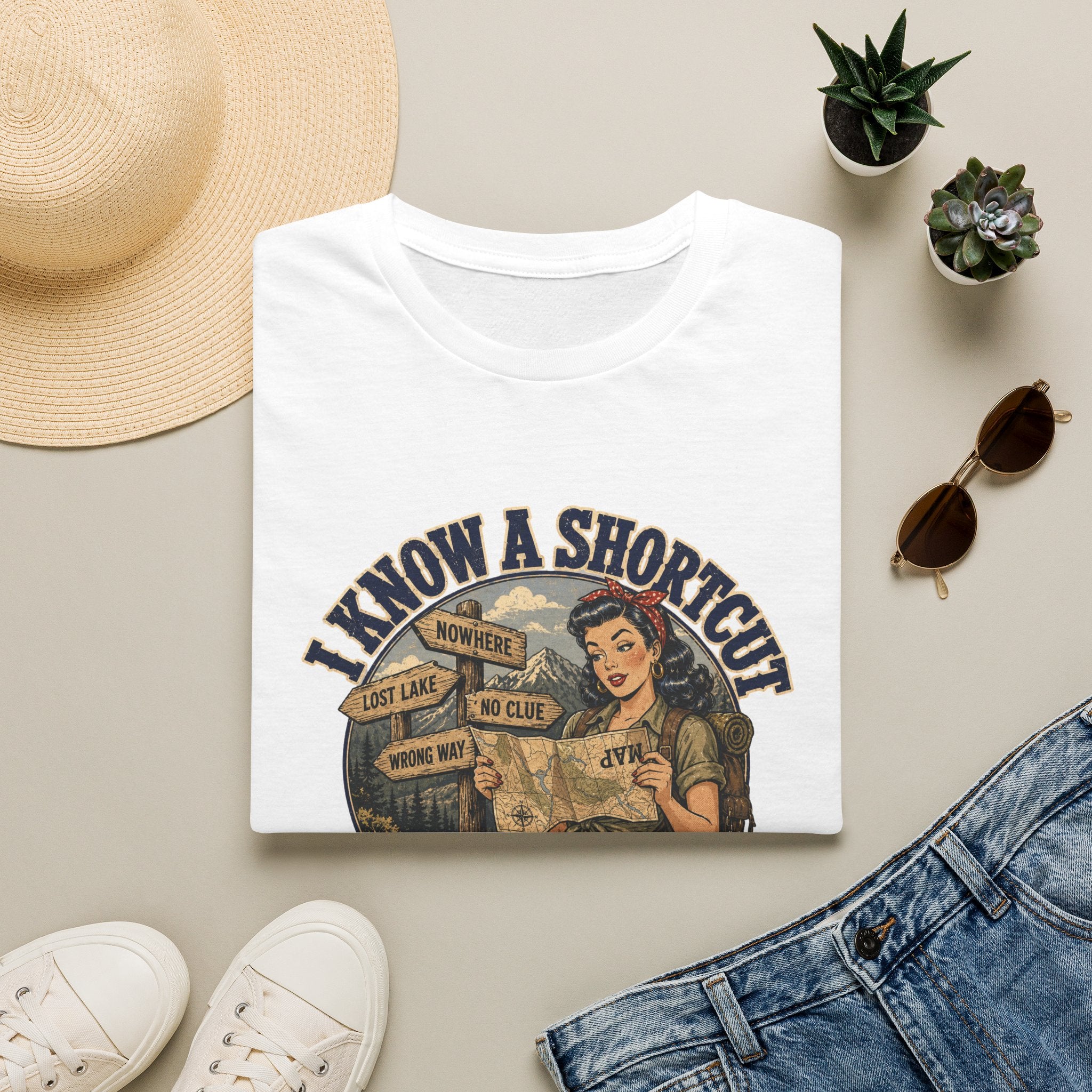I Know a Shortcut — Vintage Roadmap Travel Tee