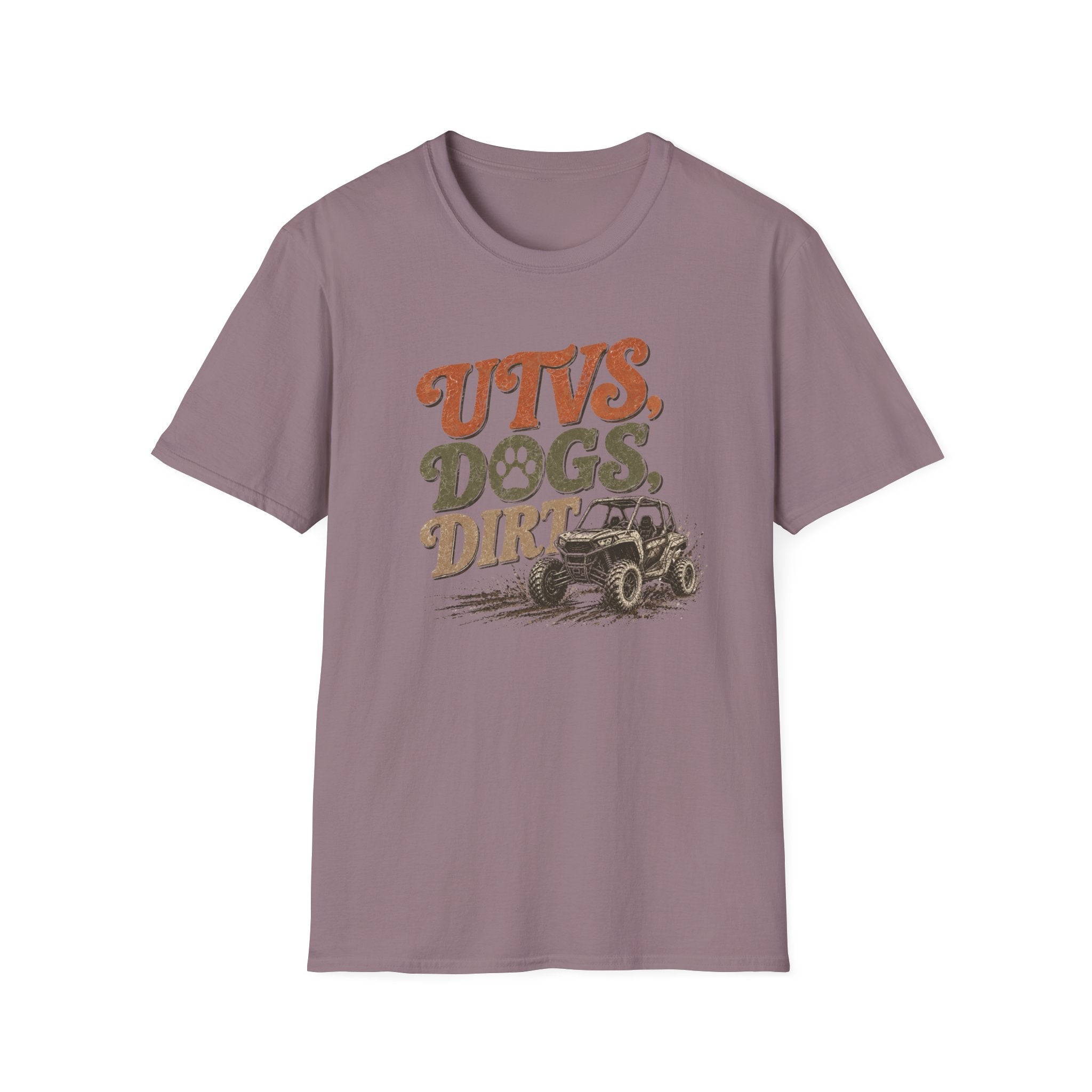 UTVs, Dogs, Dirt Graphic T-Shirt — Off-Road Adventure Tee