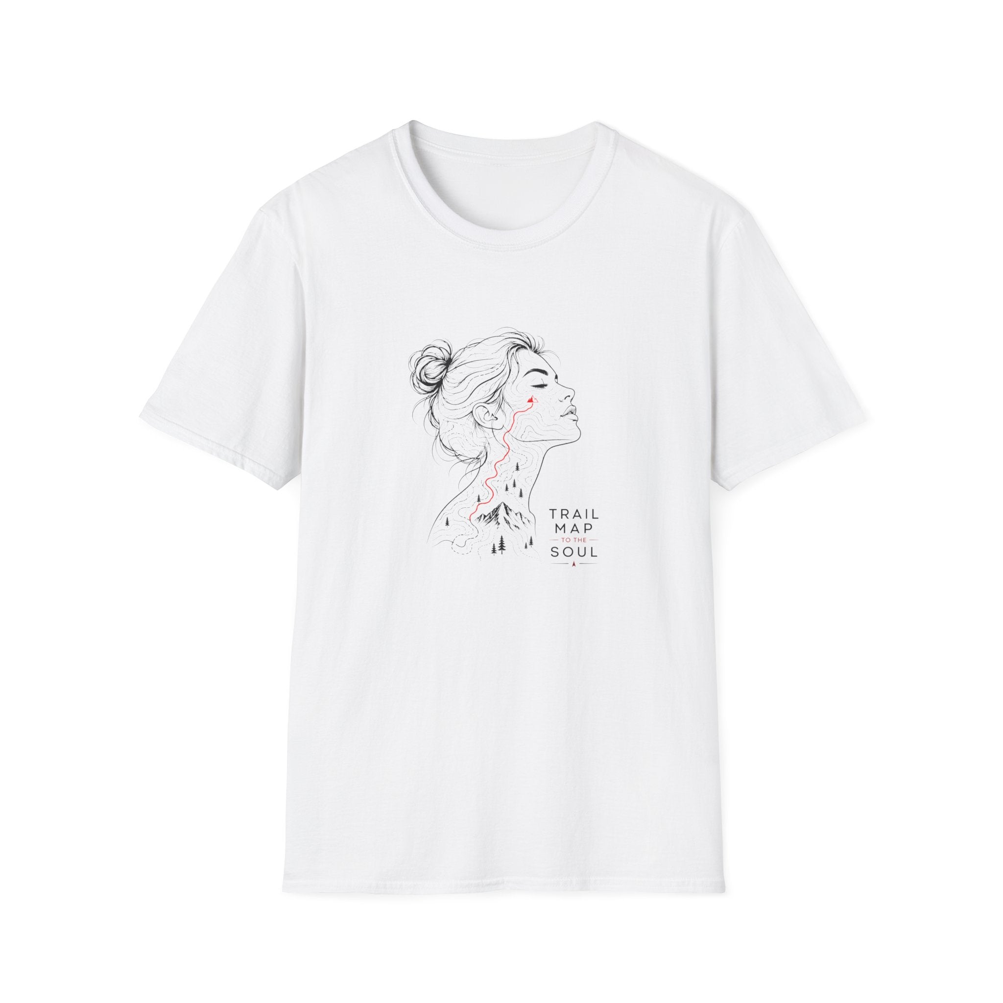 Minimal Line Art Woman with 'Trust Your Soul' Quote