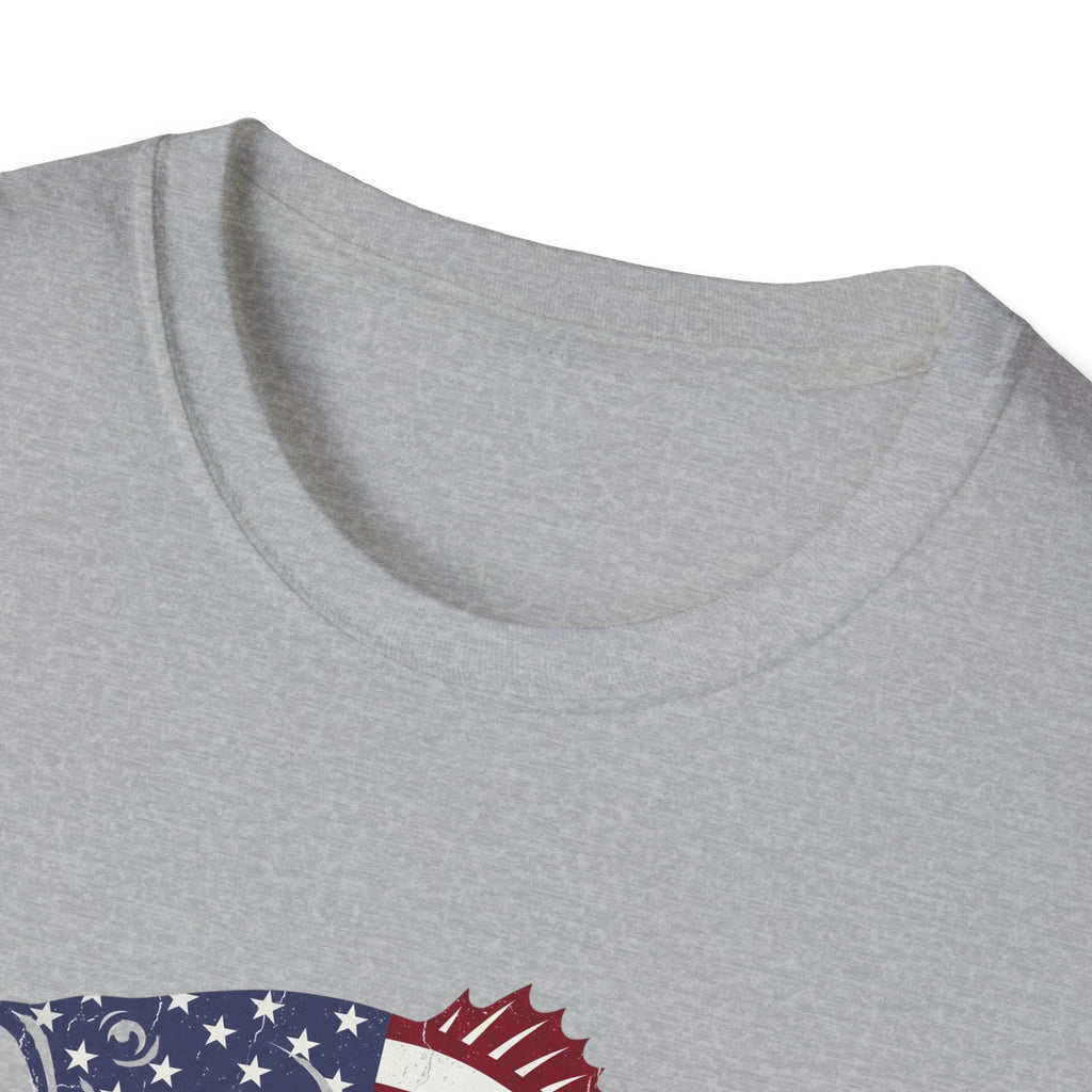 Patriotic Bass — American Flag Fish Tee