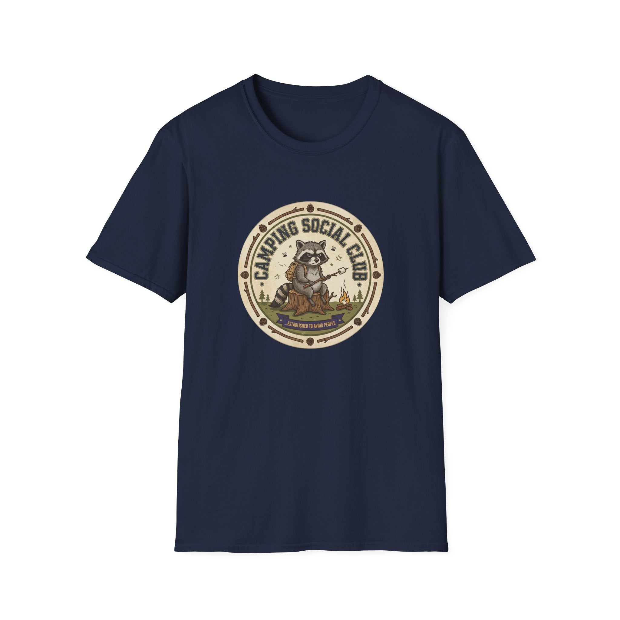 Camping Social Club — Vintage Raccoon Campfire Graphic Tee