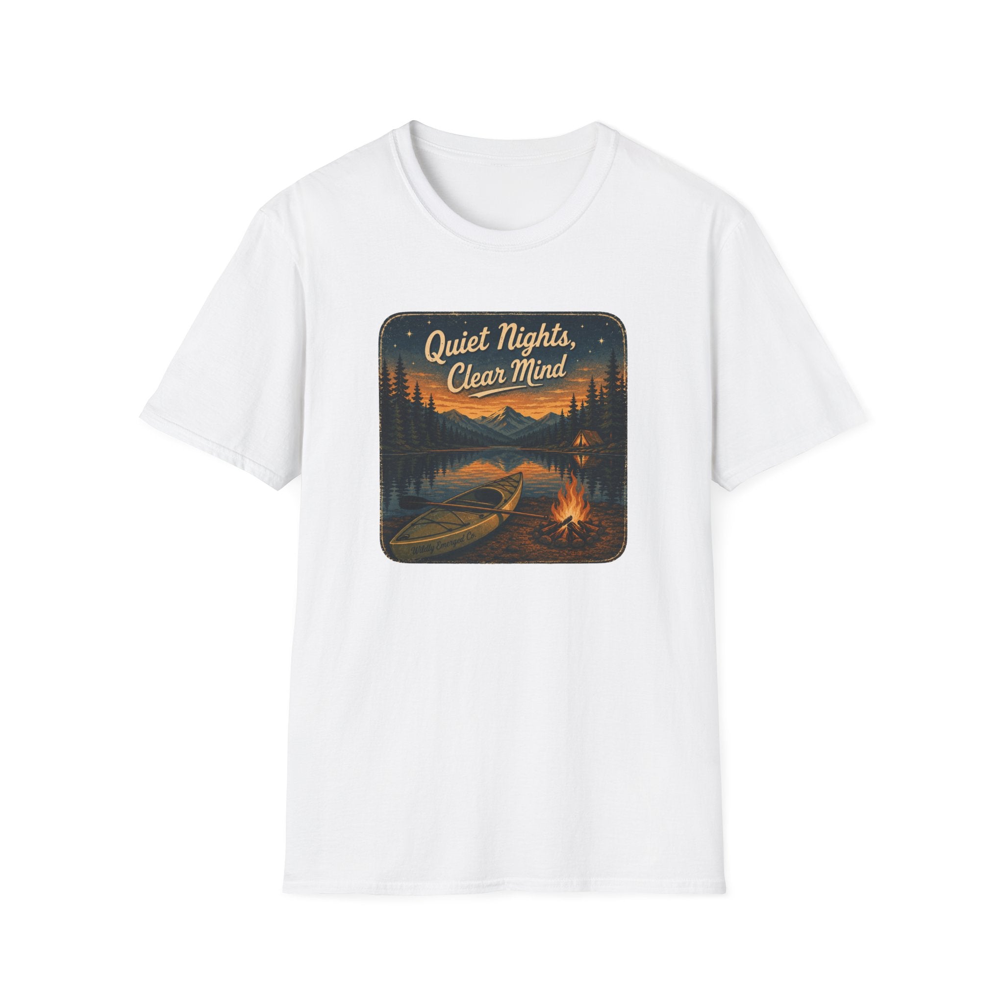 Quiet Nights, Clear Mind Camping Lake Graphic Tee