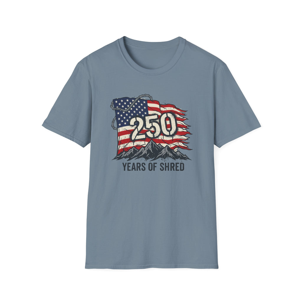 250 Years of Shred — Vintage American Flag Guitar Tee