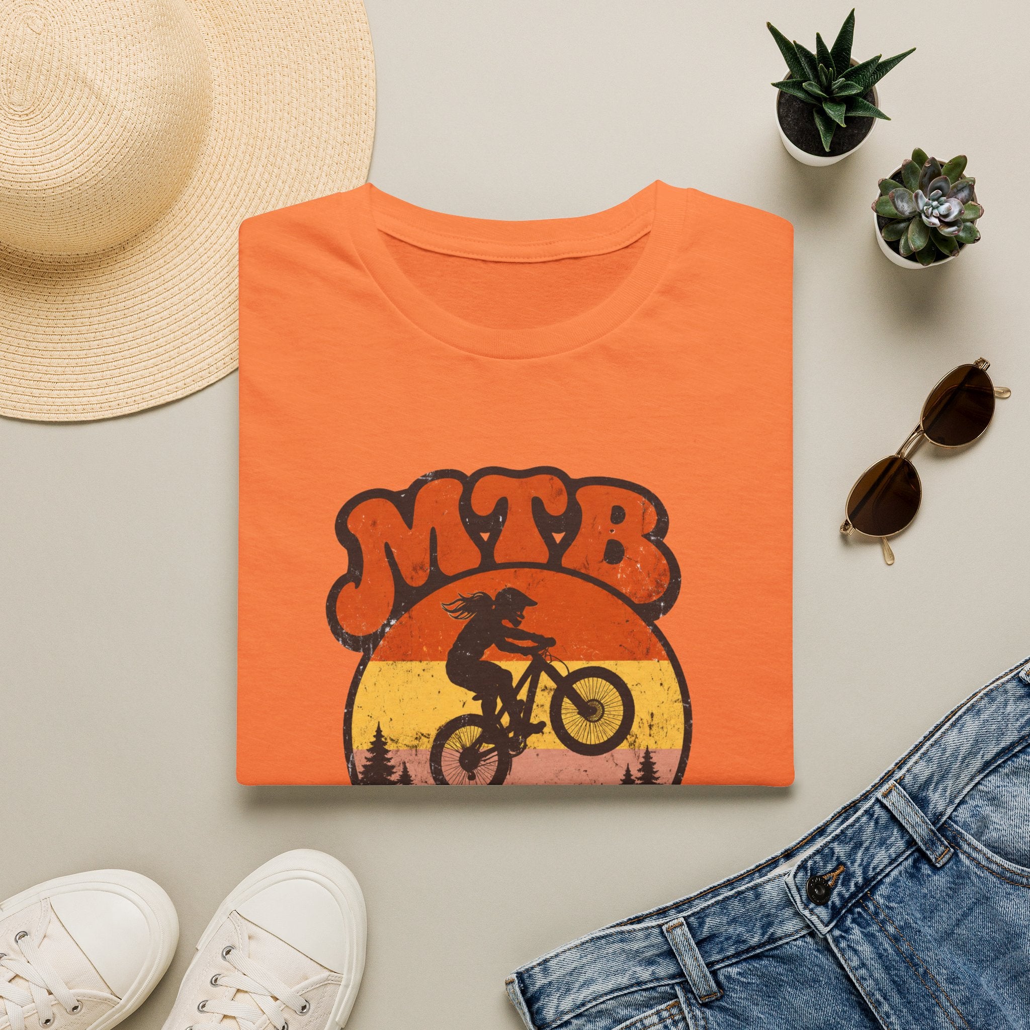 MTB Soul Mountain Bike — Retro Sunset Trail Rider Tee