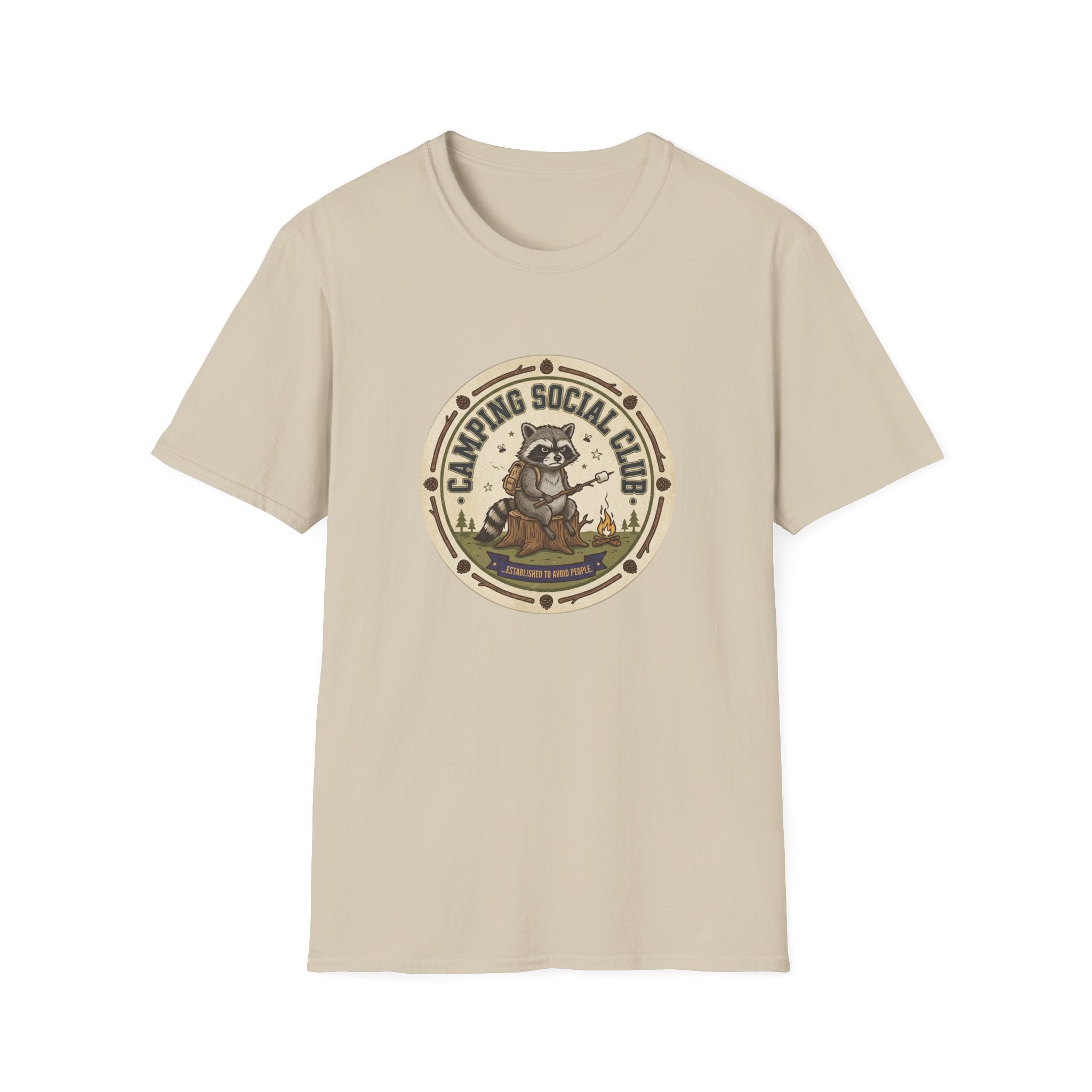 Camping Social Club — Vintage Raccoon Campfire Graphic Tee