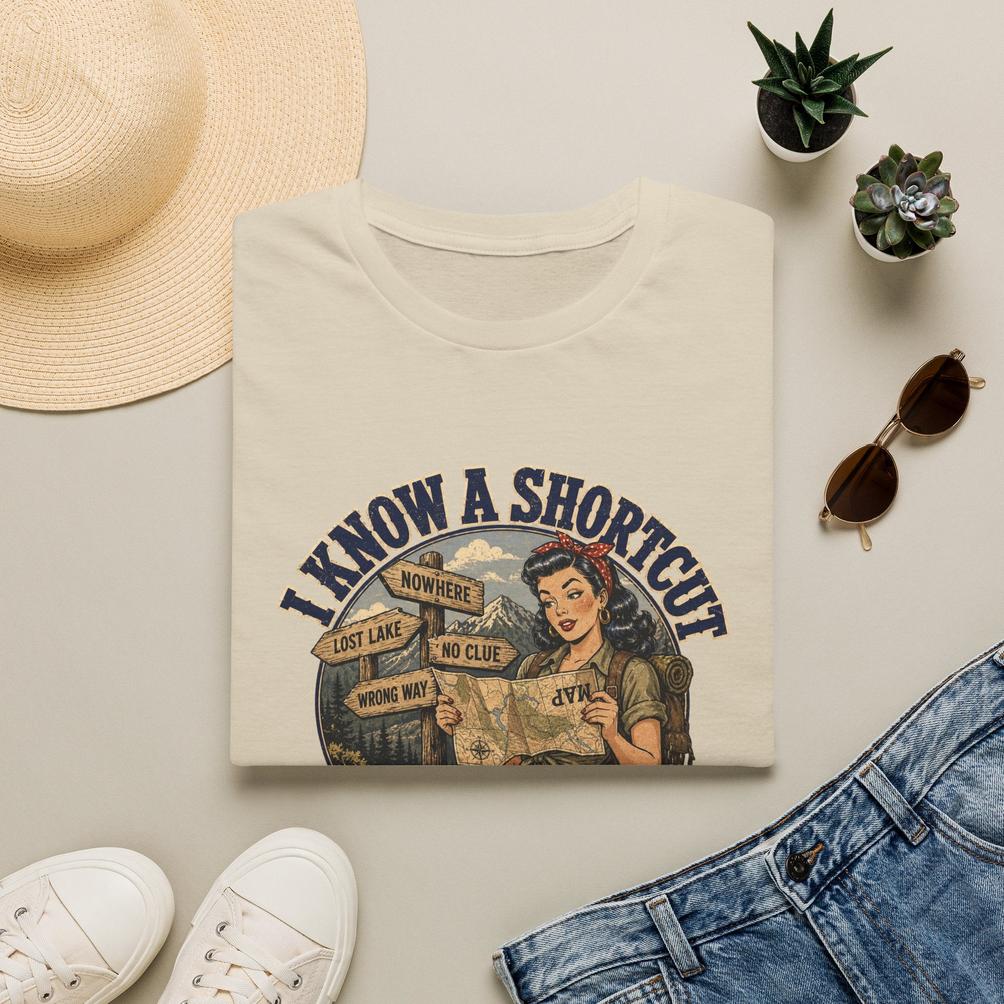 I Know a Shortcut — Vintage Roadmap Travel Tee