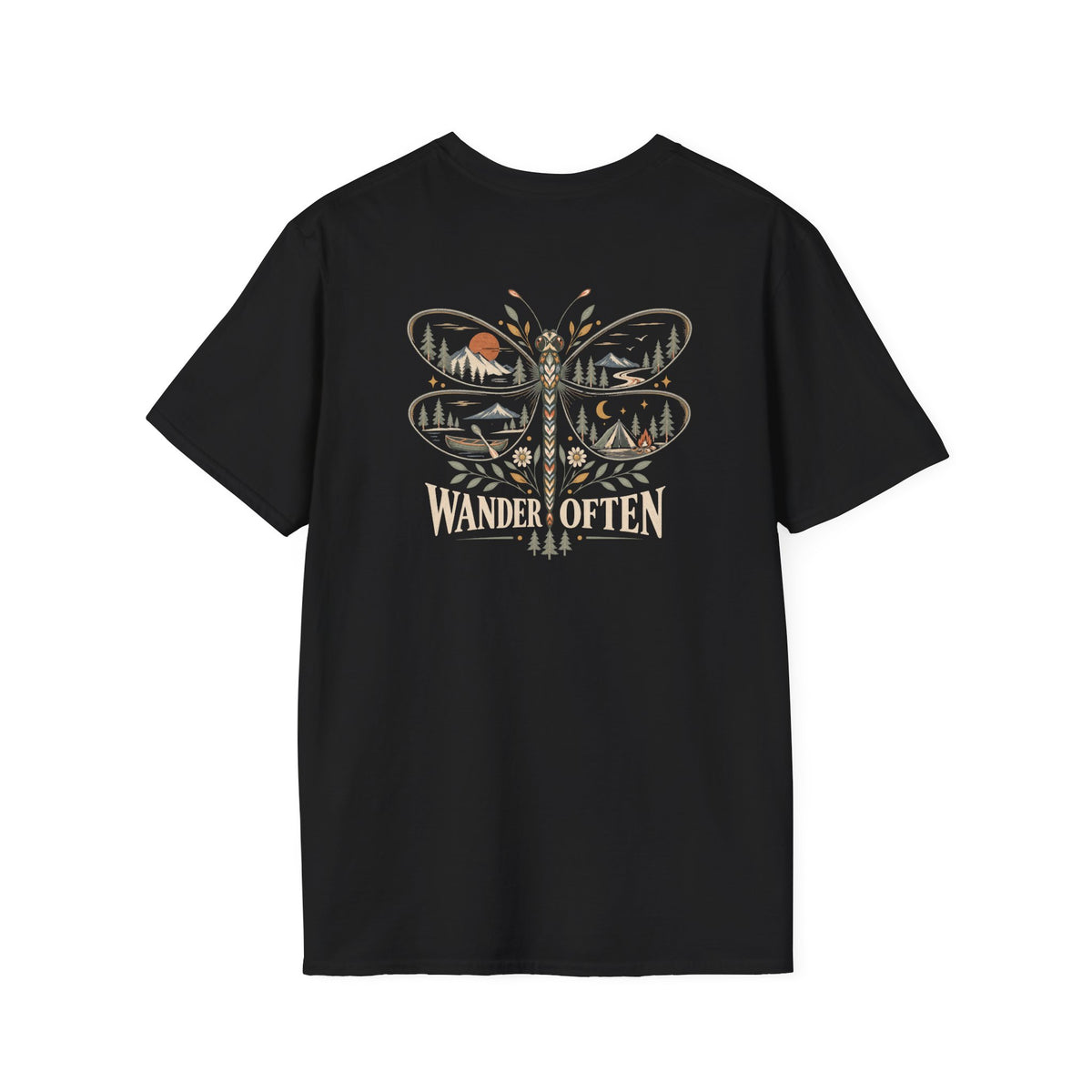 Wander Often Dragonfly – Nature Adventure Graphic T-Shirt