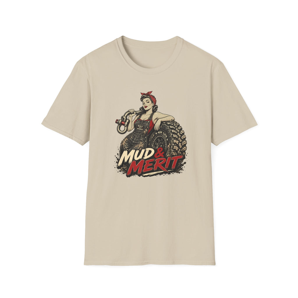 Mud & Merit — Retro Rosie the Riveter Off-Road Trucking Tee