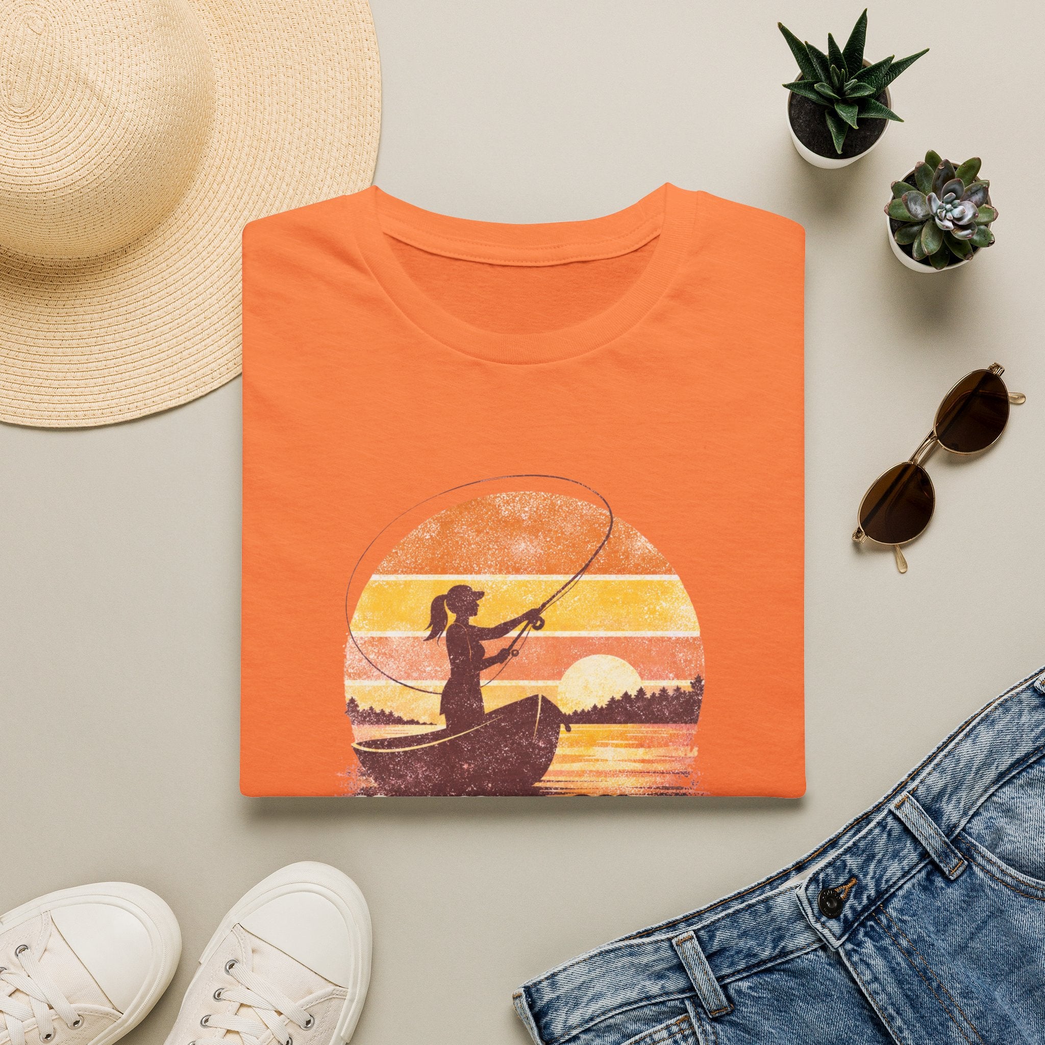 "Hooked on the Horizon" Sunset Angler Tee