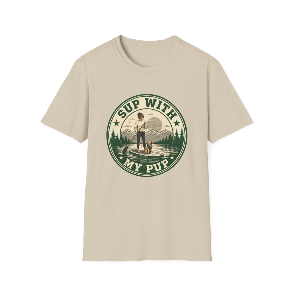 SUP With My Pup — Stand-Up Paddleboarding Dog Tee