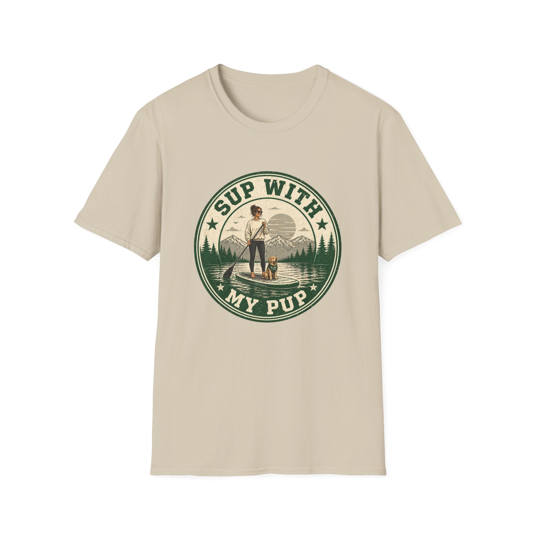 SUP With My Pup — Stand-Up Paddleboarding Dog Tee