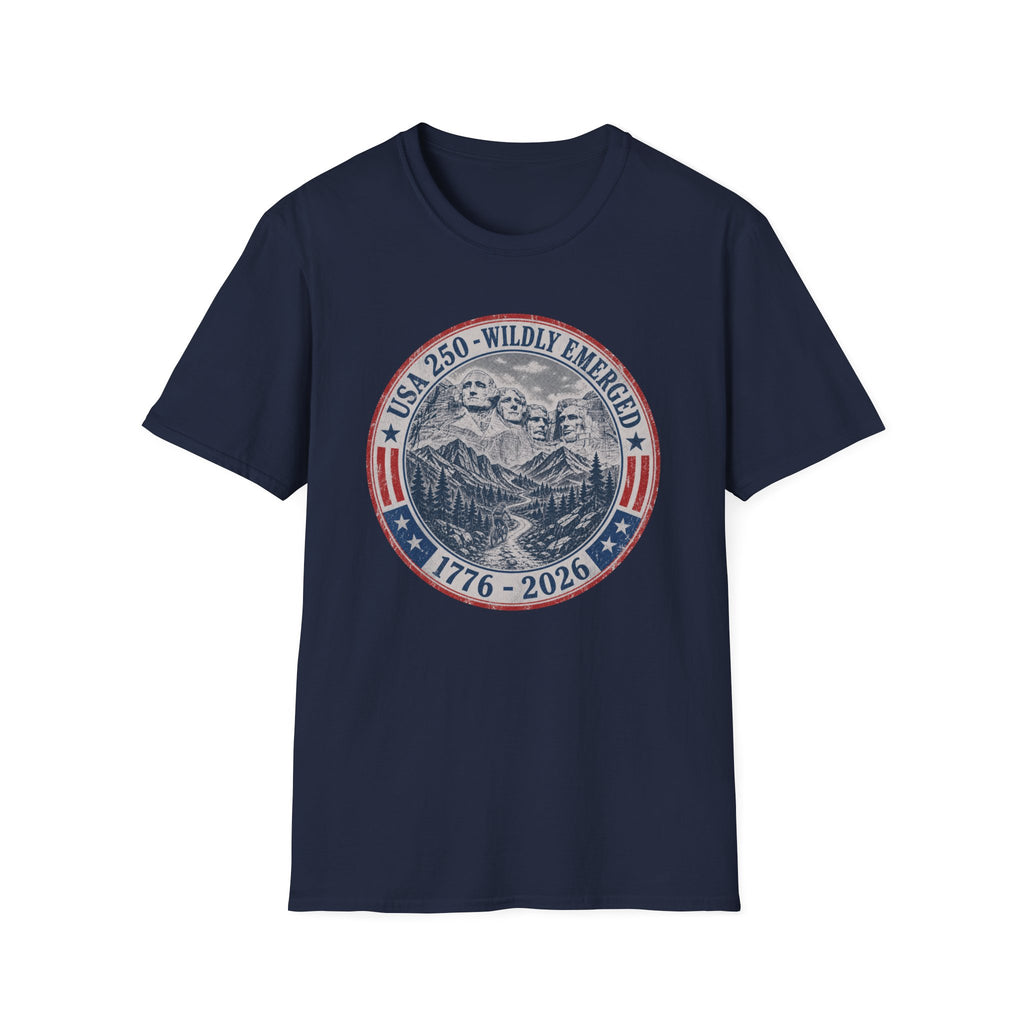 USA 250th - Mount Rushmore Mountain Biking Tee