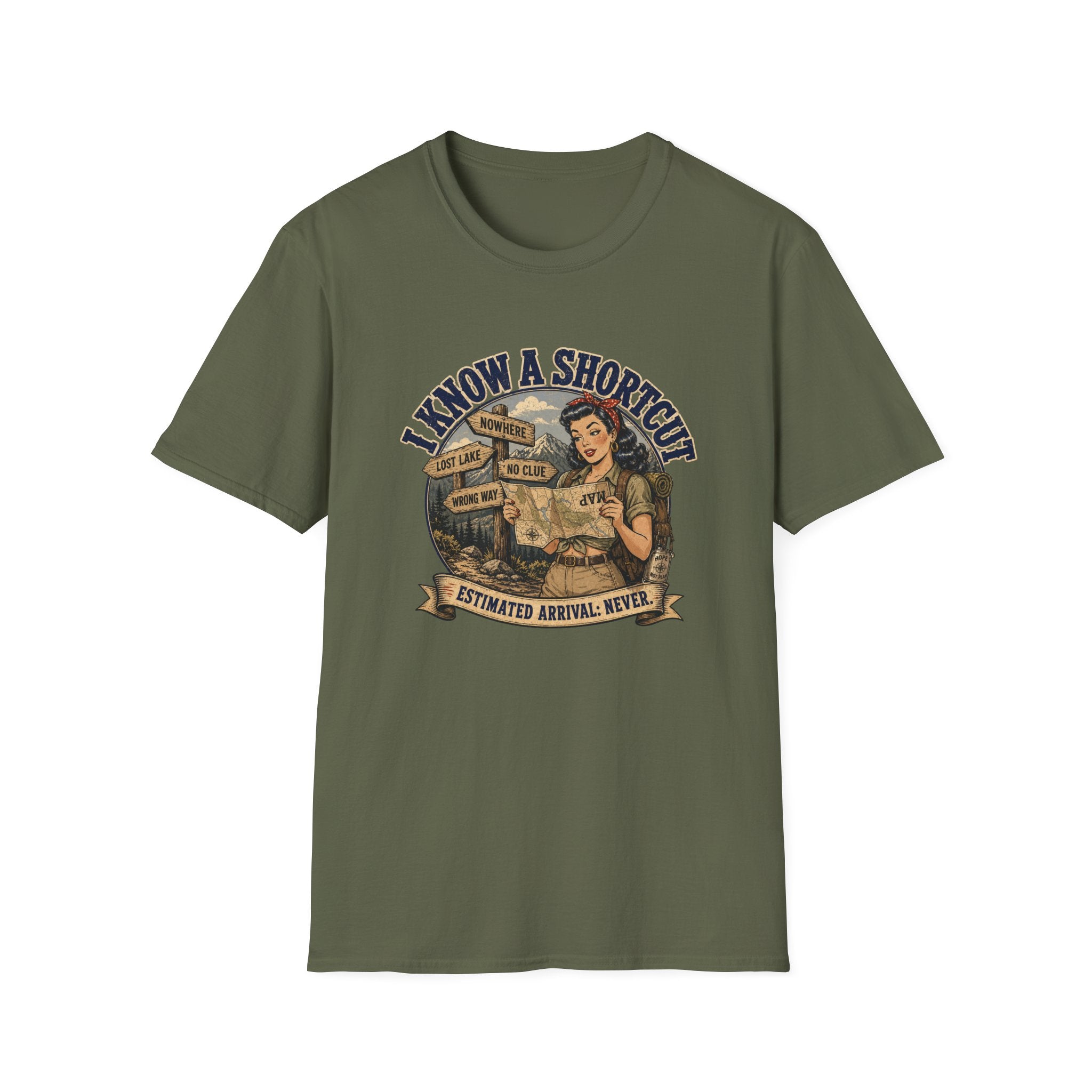 I Know a Shortcut — Vintage Roadmap Travel Tee