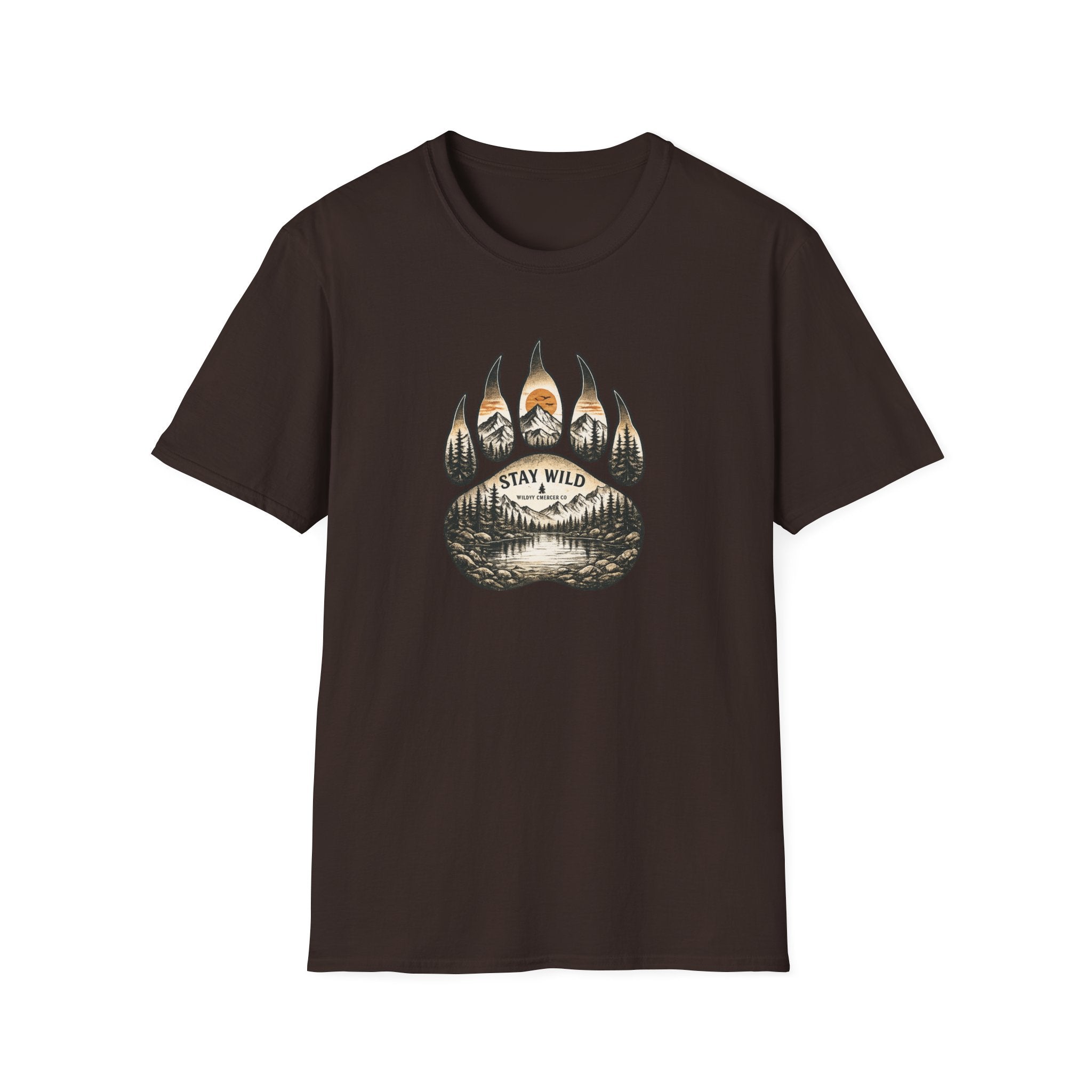 Stay Wild Bear Paw — Nature Scenic Graphic Tee
