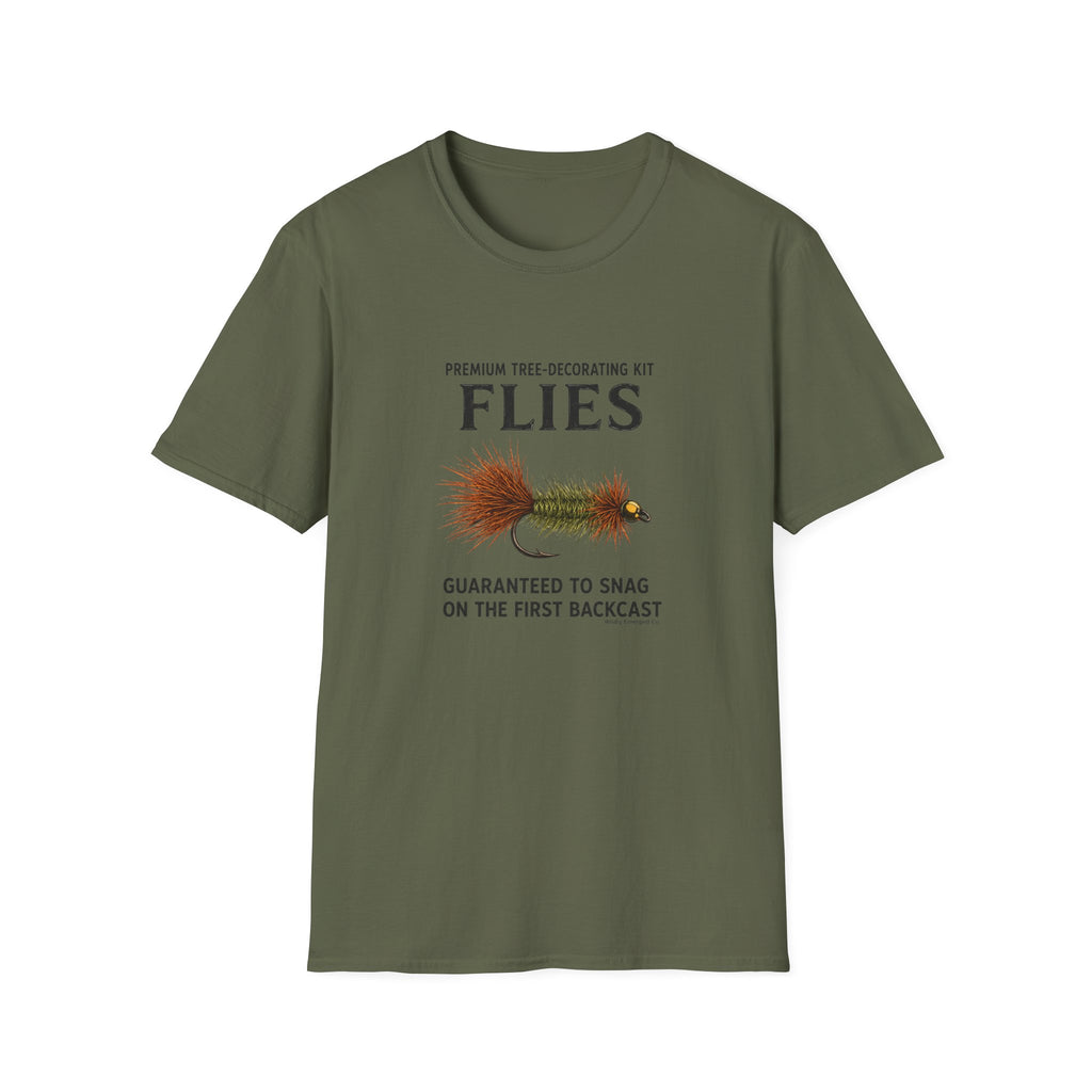 "Premium Tree-Decorating Kit: Flies" Funny Fishing Fly Shirt