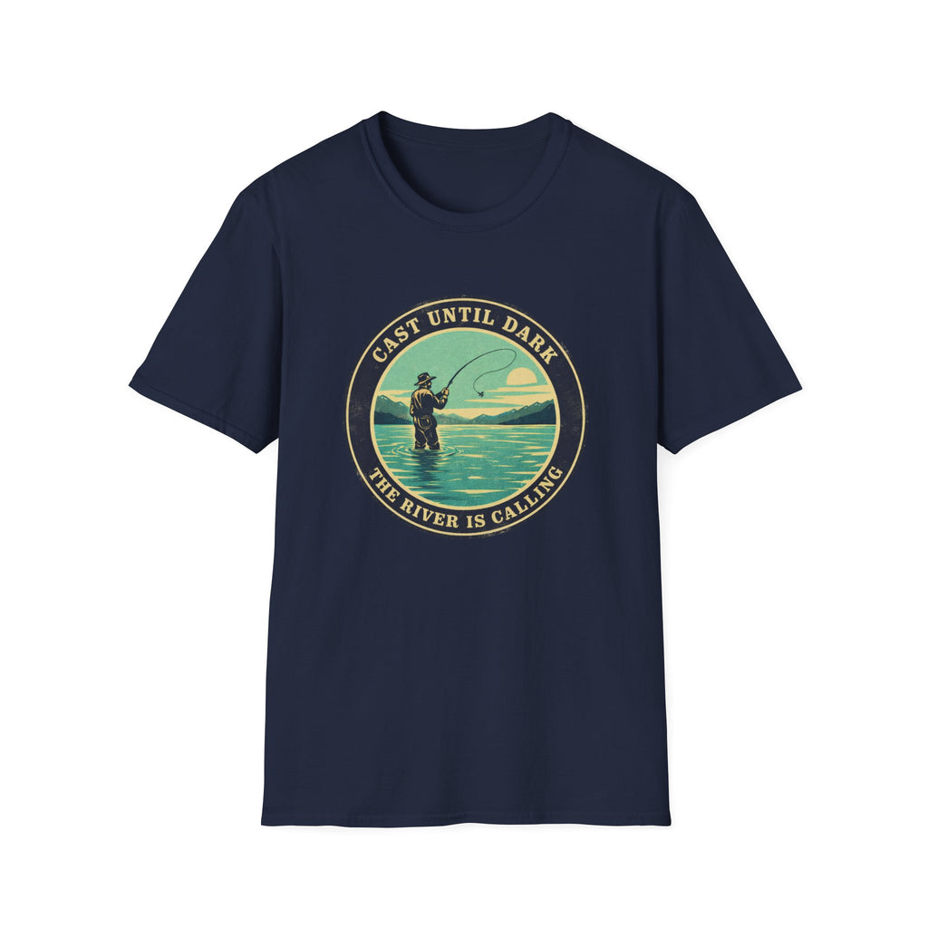 "Cast Until Dark" Vintage River Angler Tee