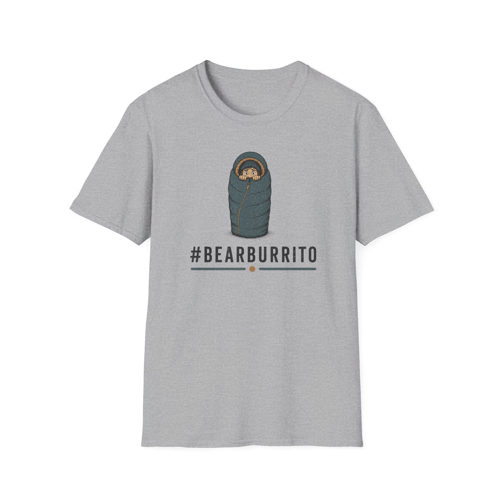 Bear Burrito T-Shirt — Cute Sleeping Bear Swaddle Graphic Tee