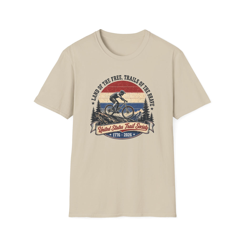"Land of the Free, Trails of the Brave" Vintage Mountain Bike Tee