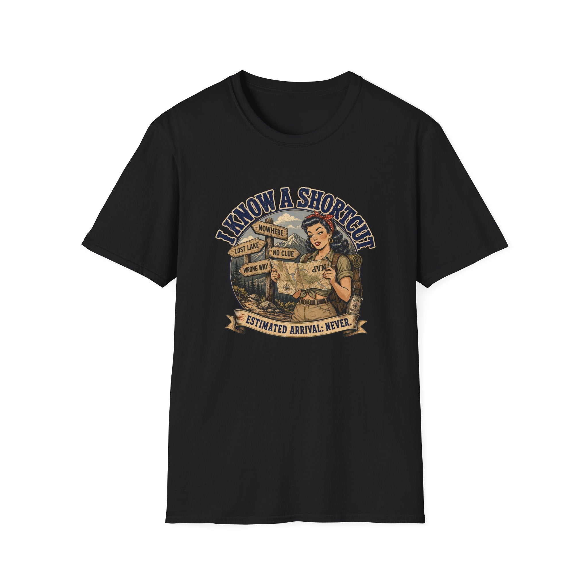 I Know a Shortcut — Vintage Roadmap Travel Tee