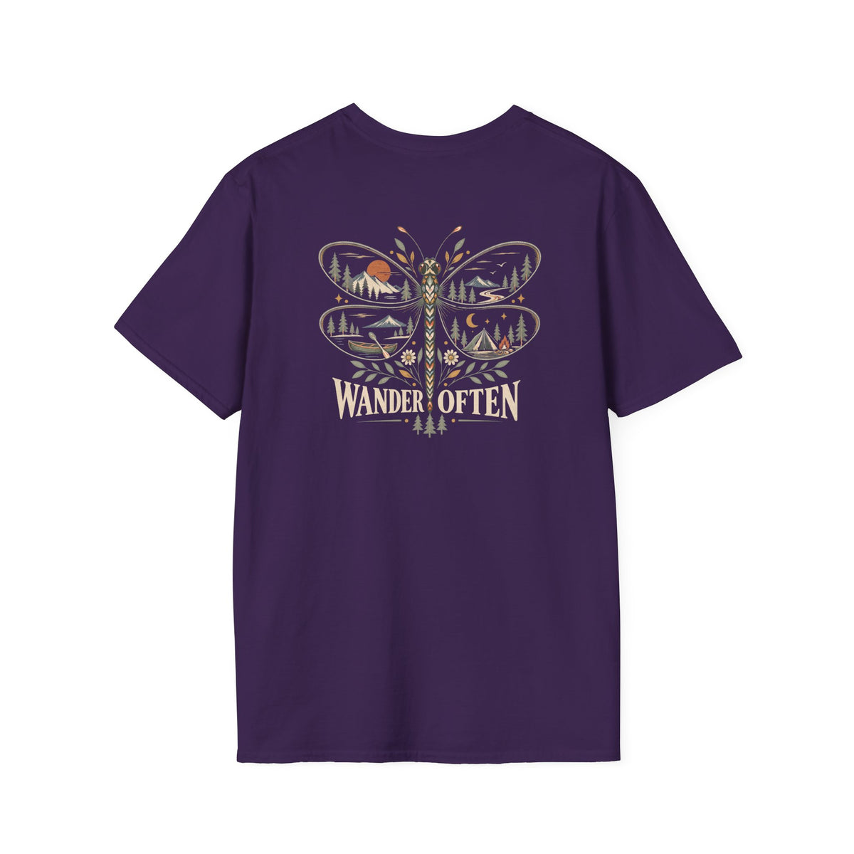 Wander Often Dragonfly – Nature Adventure Graphic T-Shirt