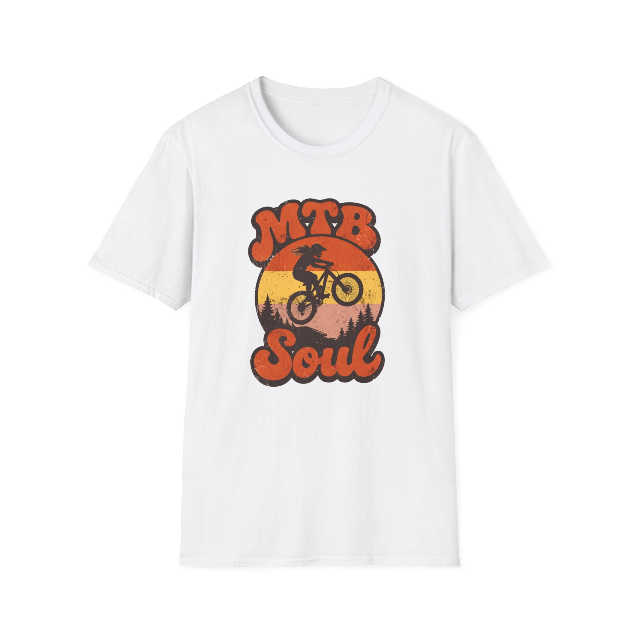 MTB Soul Mountain Bike — Retro Sunset Trail Rider Tee