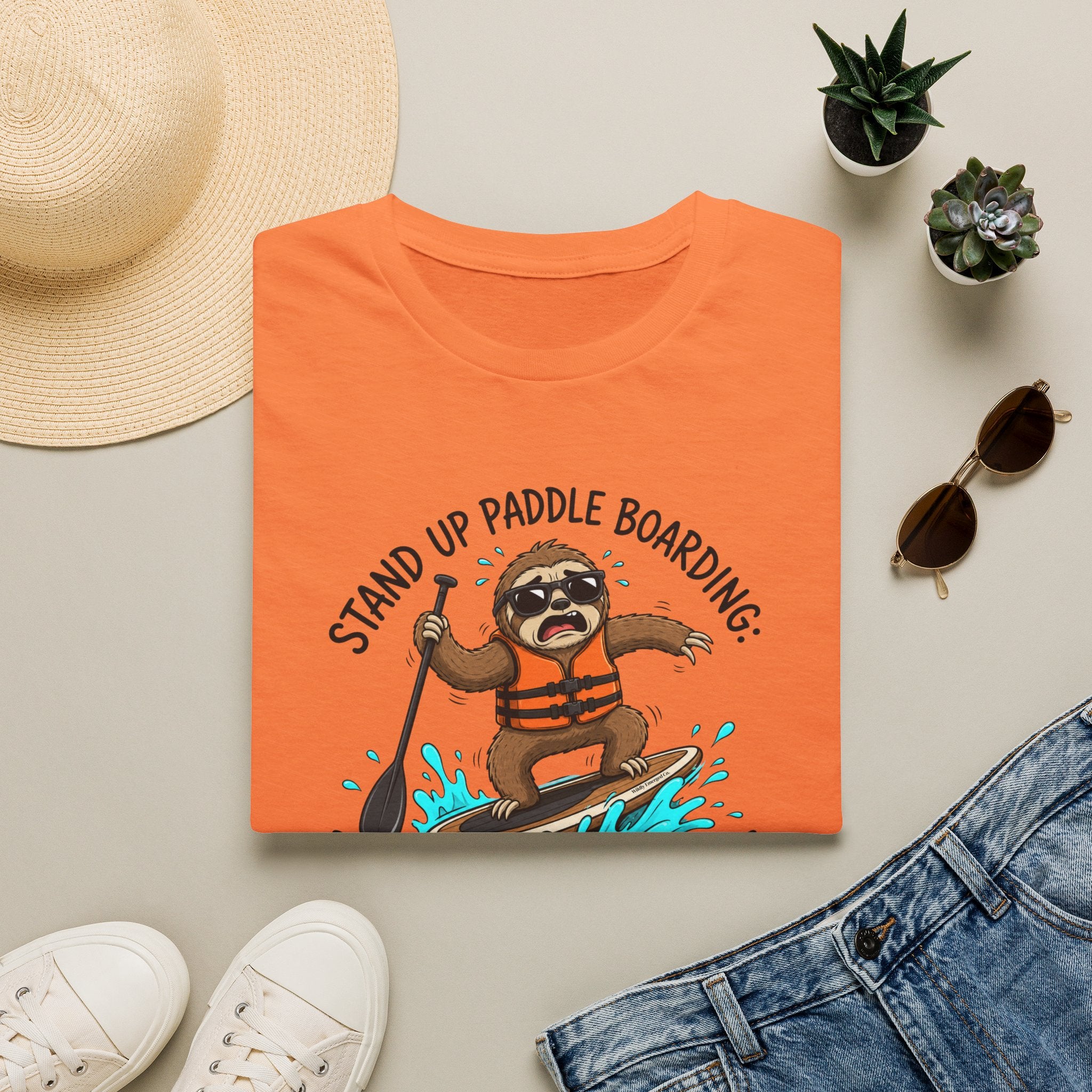 Sloth Paddle Board — "Stand Up Paddle Boarding" Casual Tee