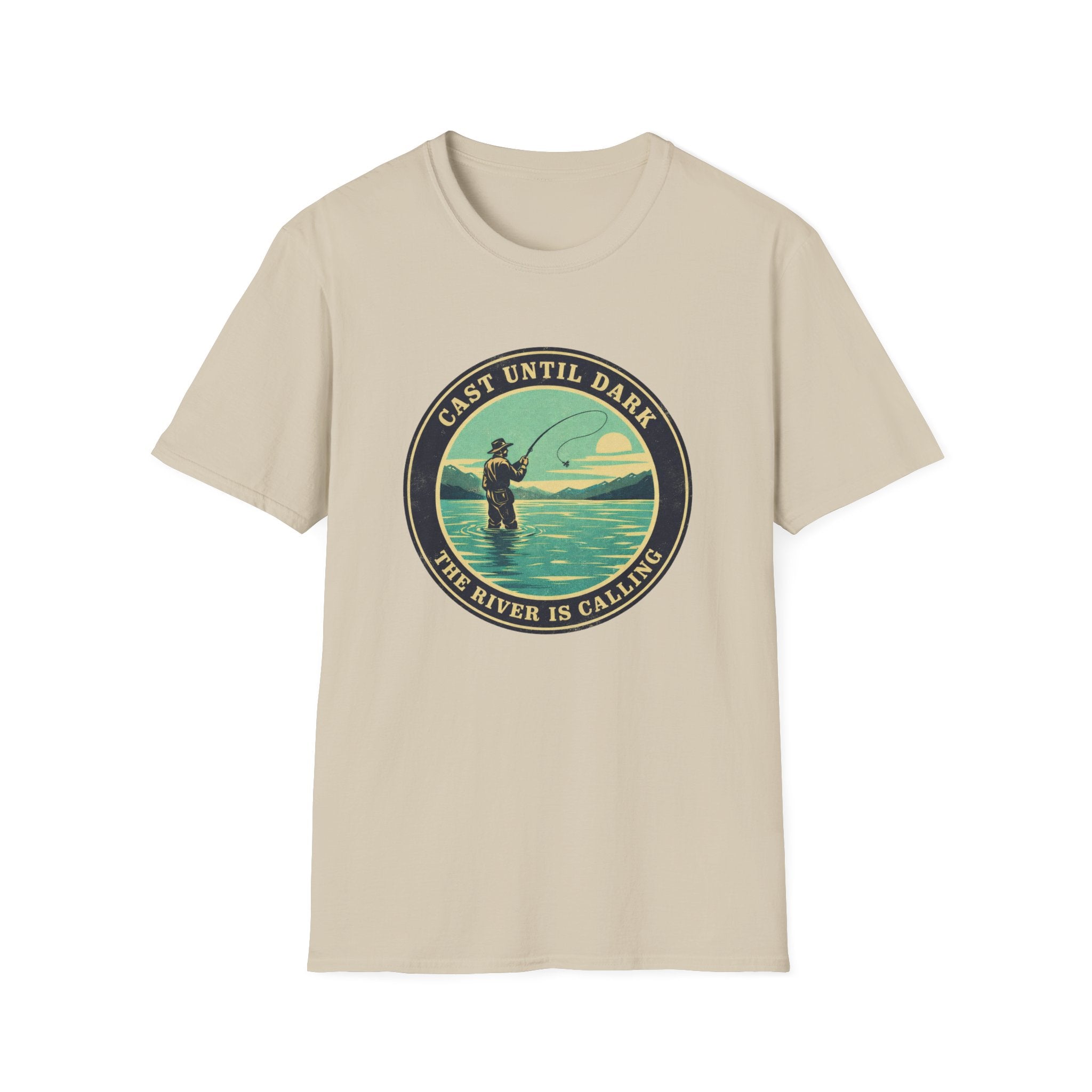 "Cast Until Dark" Vintage River Angler Tee