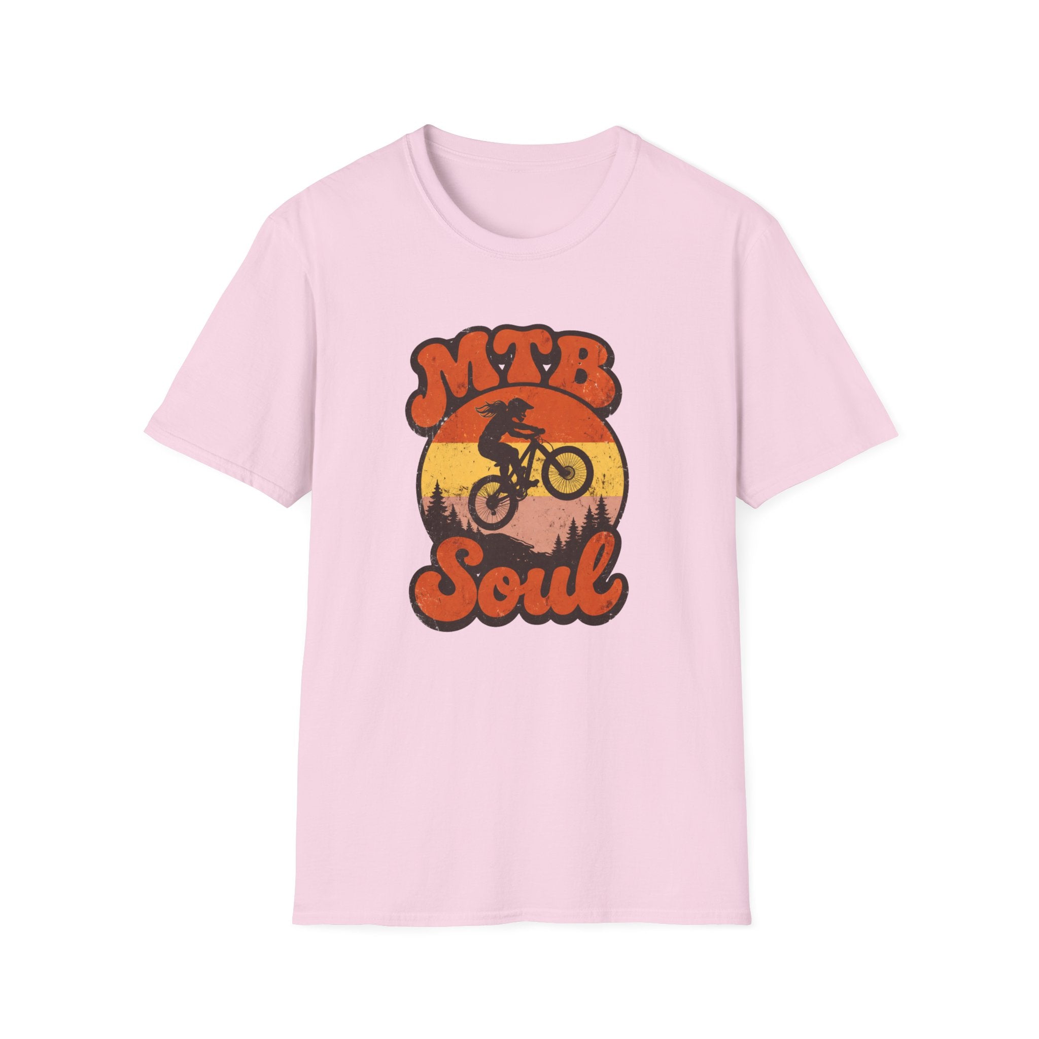 MTB Soul Mountain Bike — Retro Sunset Trail Rider Tee