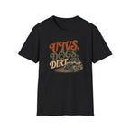 UTVs, Dogs, Dirt Graphic T-Shirt — Off-Road Adventure Tee