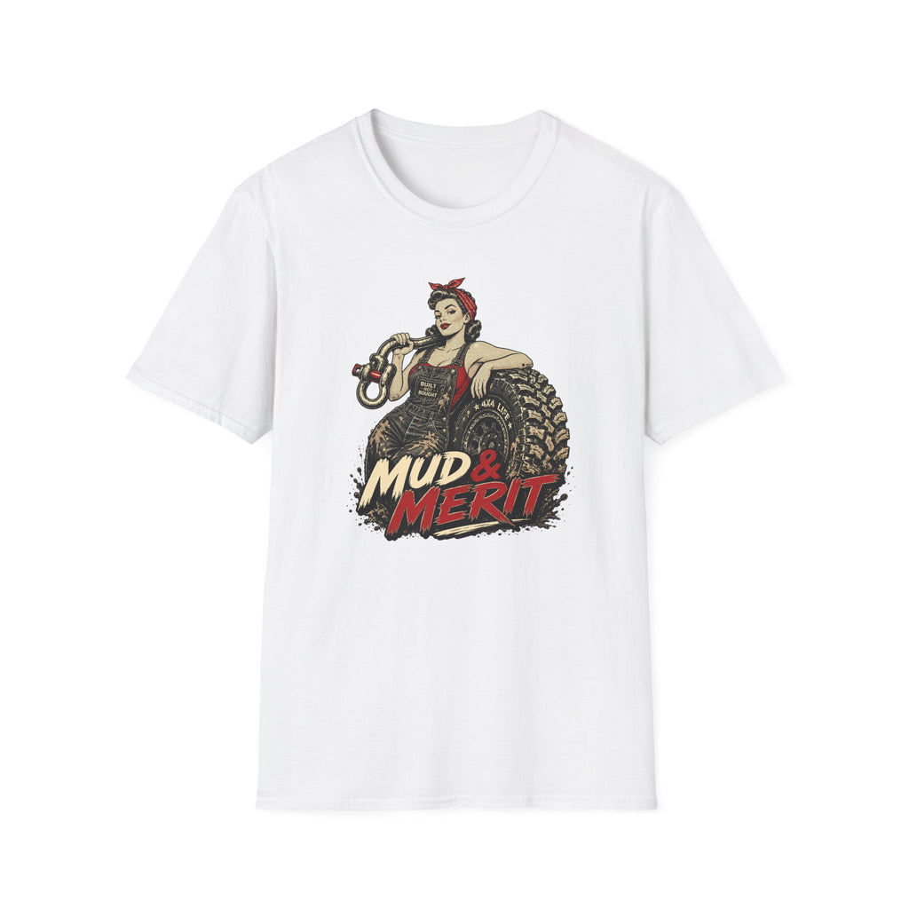 Mud & Merit — Retro Rosie the Riveter Off-Road Trucking Tee