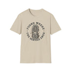 Found Where The Service Ends — Hiking Boot Print Tee