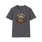 No Service No Problem — Adventure Compass Mountain Graphic Tee