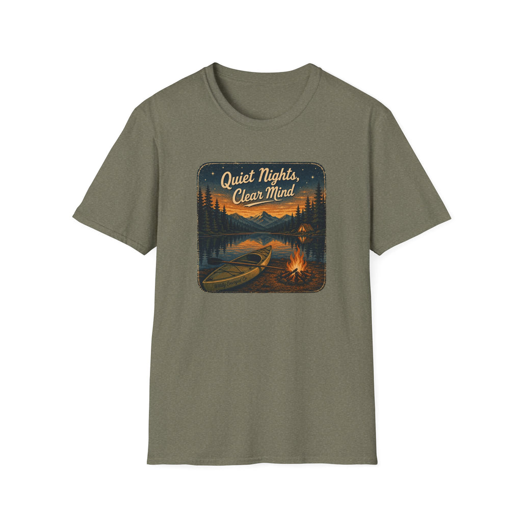 Quiet Nights, Clear Mind Camping Lake Graphic Tee