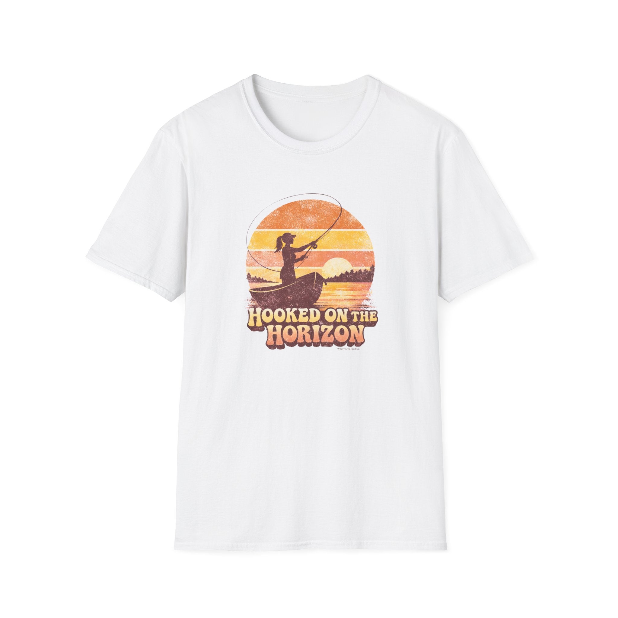 "Hooked on the Horizon" Sunset Angler Tee