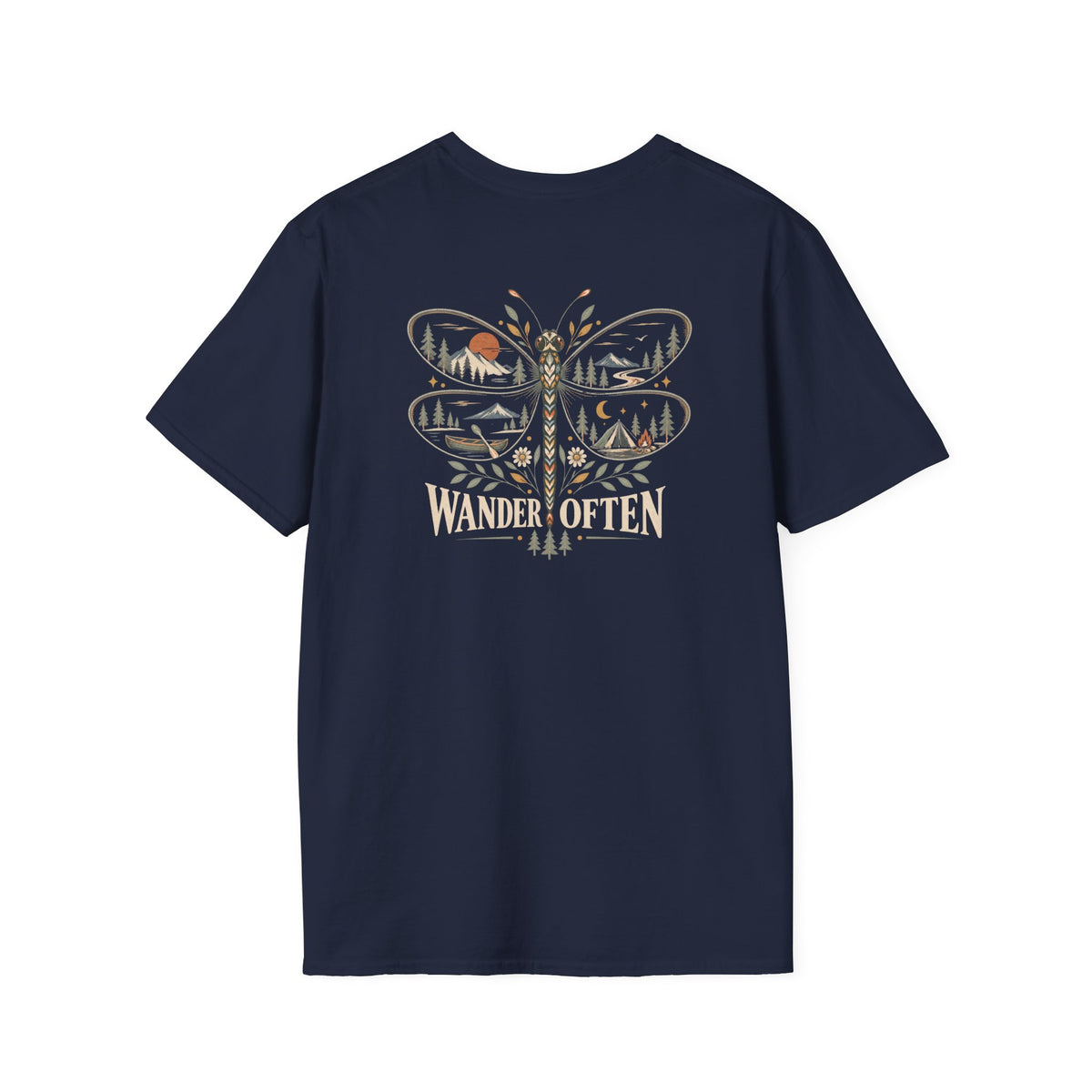 Wander Often Dragonfly – Nature Adventure Graphic T-Shirt