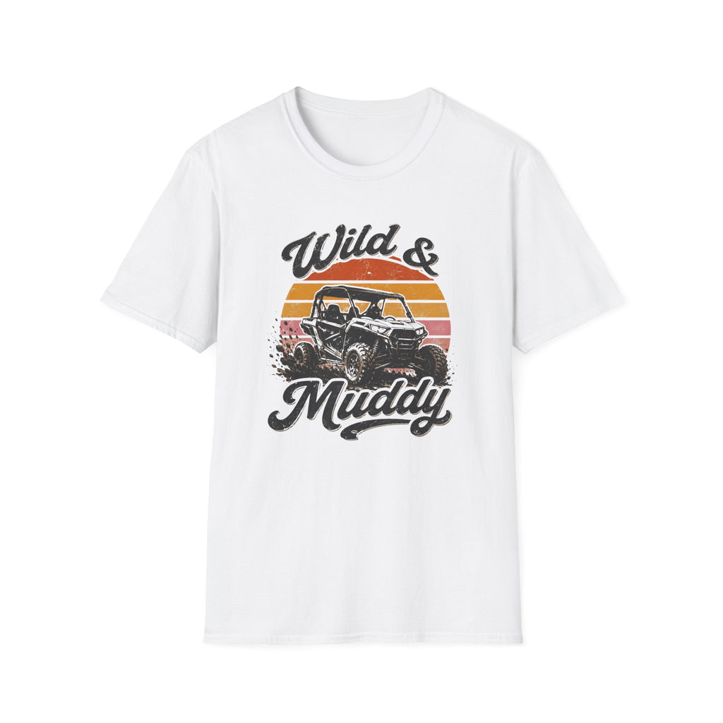 Wild & Muddy Off-Road T-Shirt — Vintage Sunset UTV ATV Tee for Outdoor Adventure Lovers
