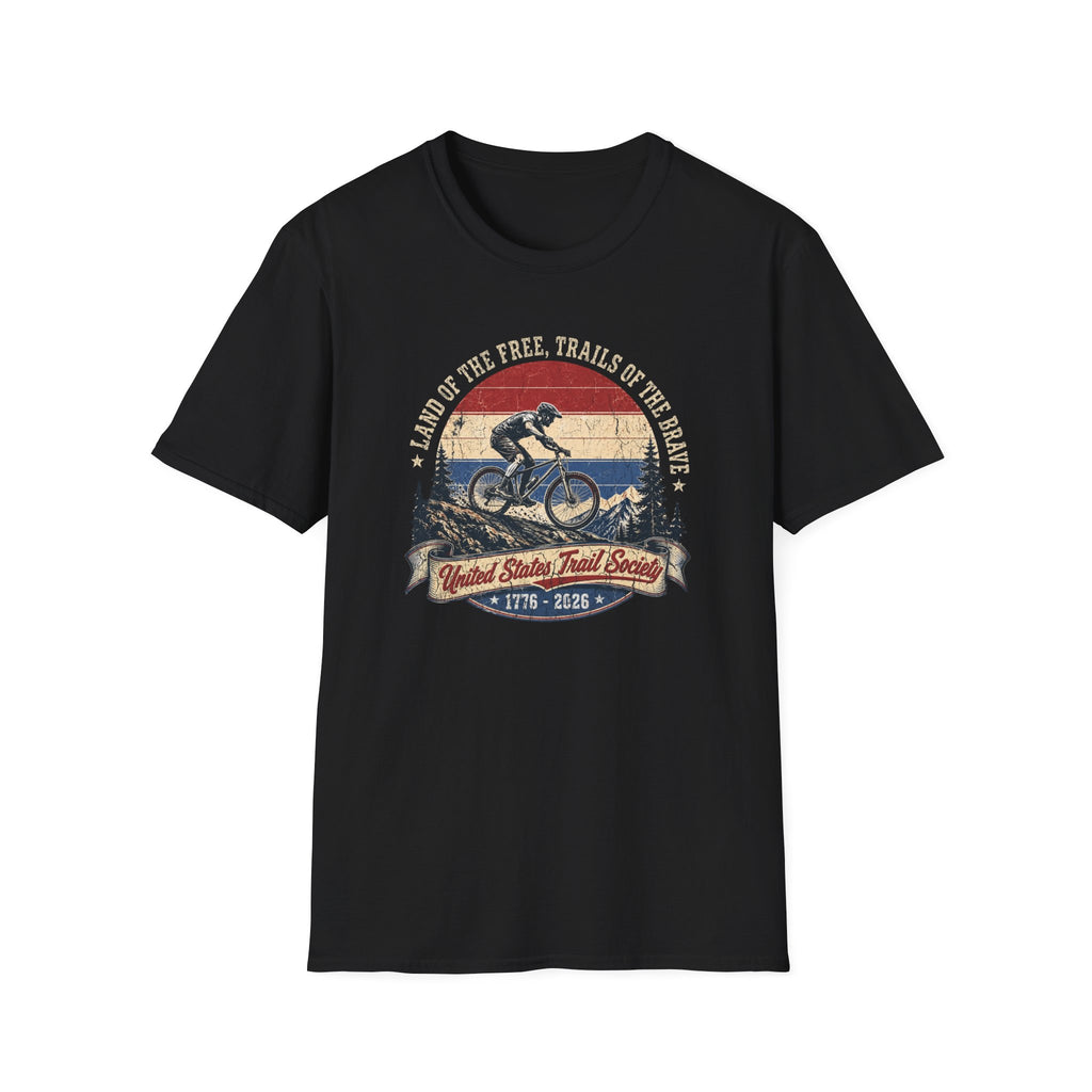 "Land of the Free, Trails of the Brave" Vintage Mountain Bike Tee