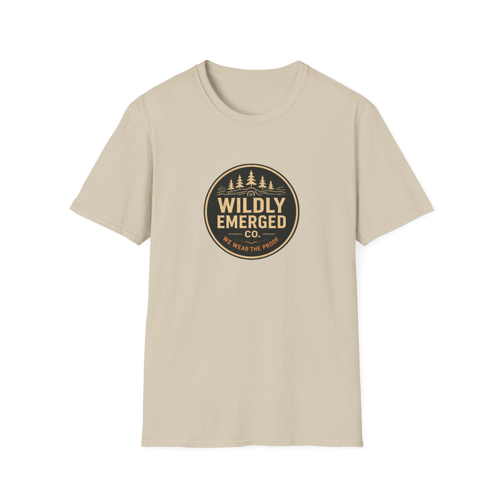 Wildly Emerged Co. Vintage Adventure T-Shirt — Outdoor Forest Logo Tee