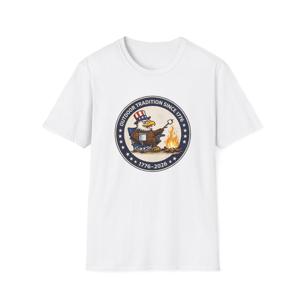 Patriotic Eagle Campfire — “Outdoor Tradition Since 1776”