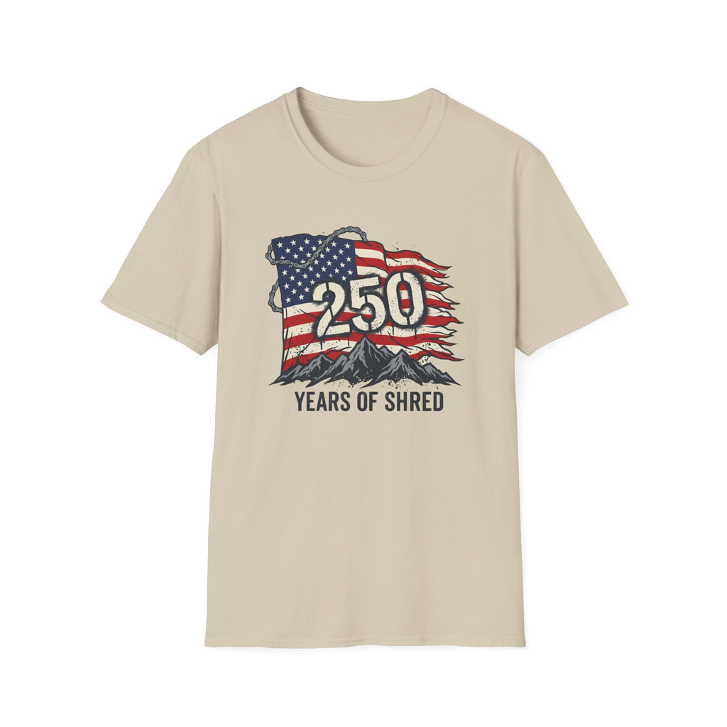 250 Years of Shred — Vintage American Flag Guitar Tee